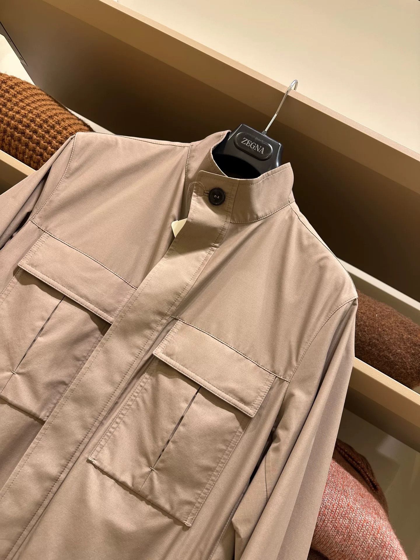 Ermenegildo Zegna Zegna Beige Men’s Thin Jacket Size US M / EU 48-50 / 2 - 2 Thumbnail