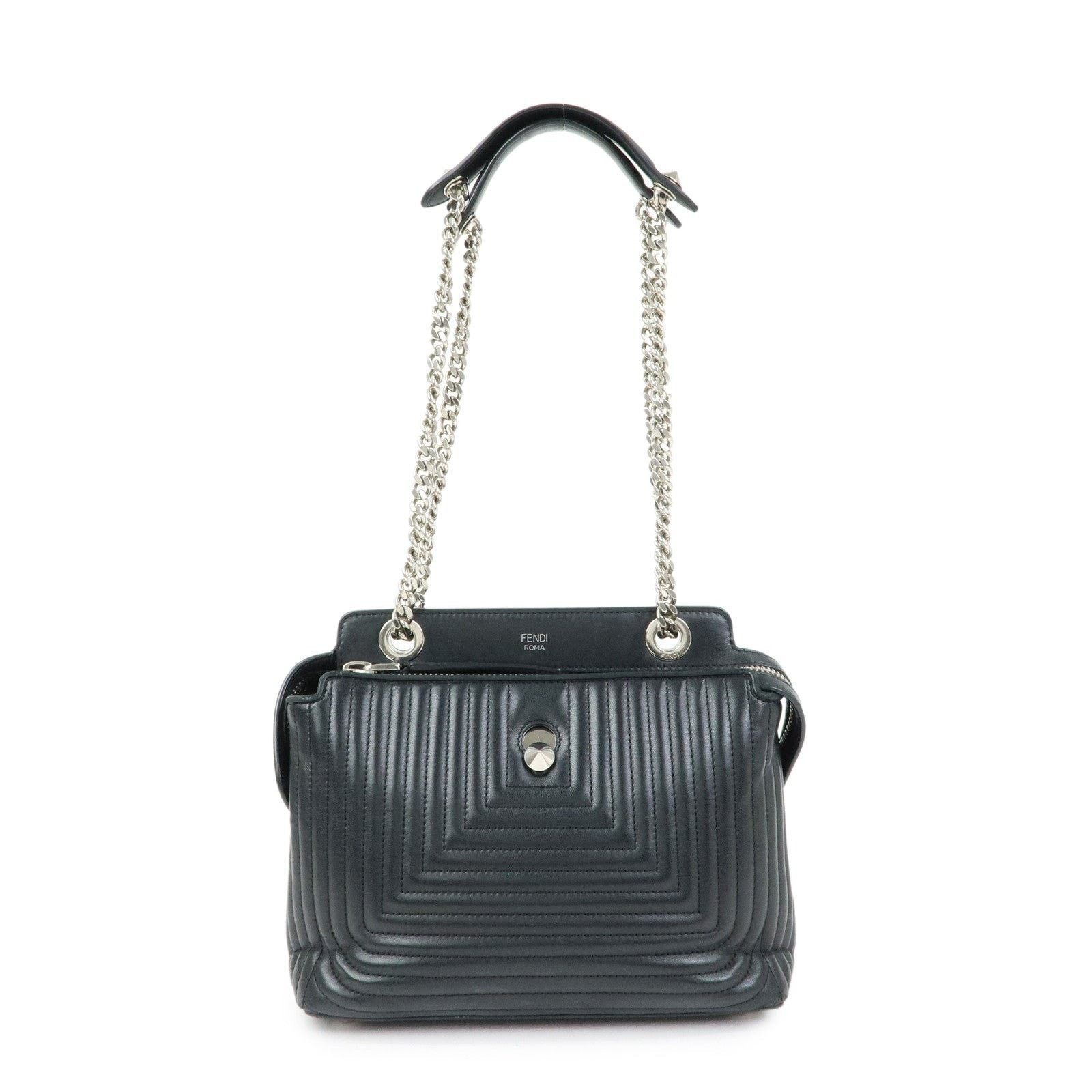 Fendi Fendi Dotcom Shoulder Bag Calfskin Black Size ONE SIZE - 1 Thumbnail