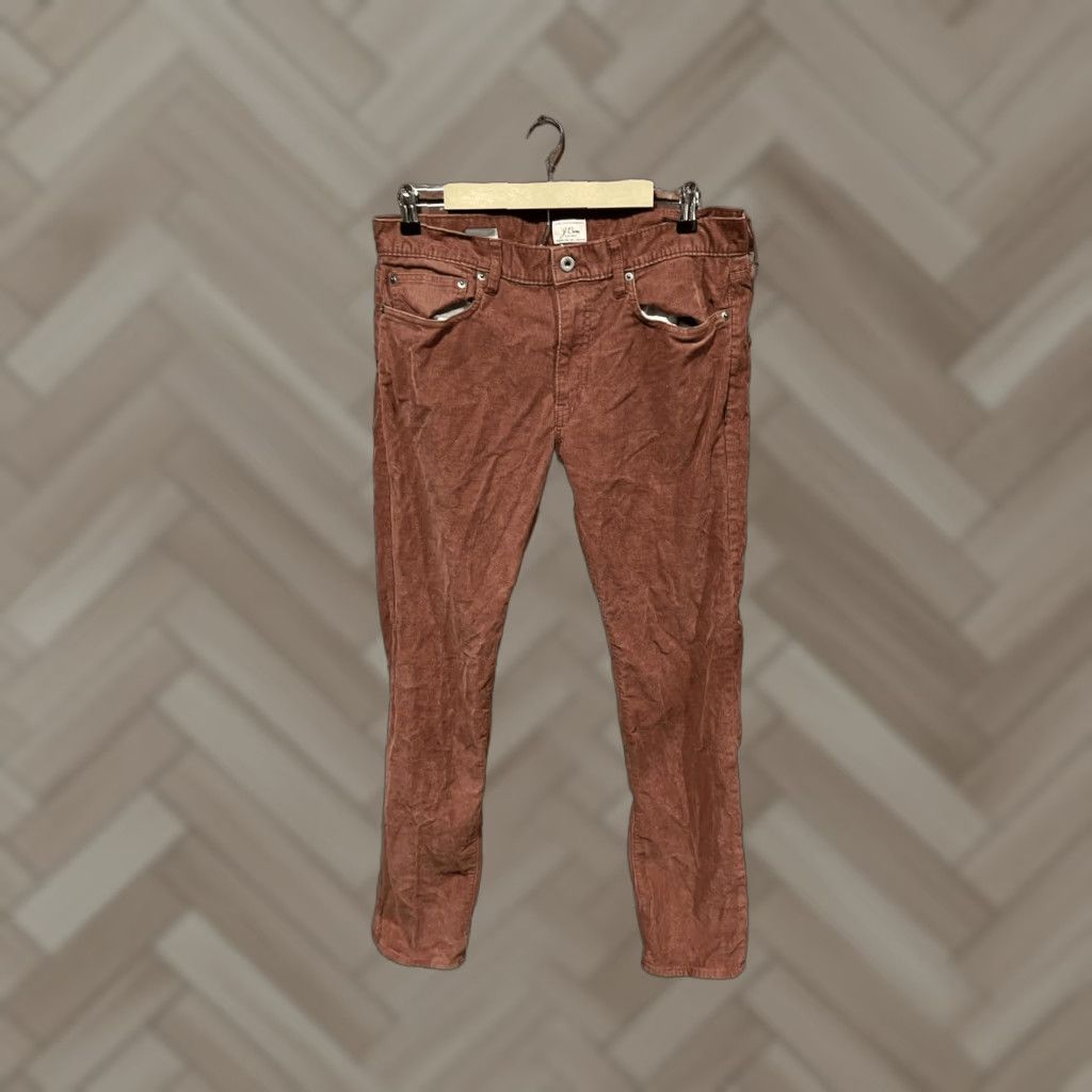 J.Crew J. Crew 484 Mens Orange Ribbed Corduroy Straight Leg Pants Size 33 x 32 Size US 33 - 1 Thumbnail