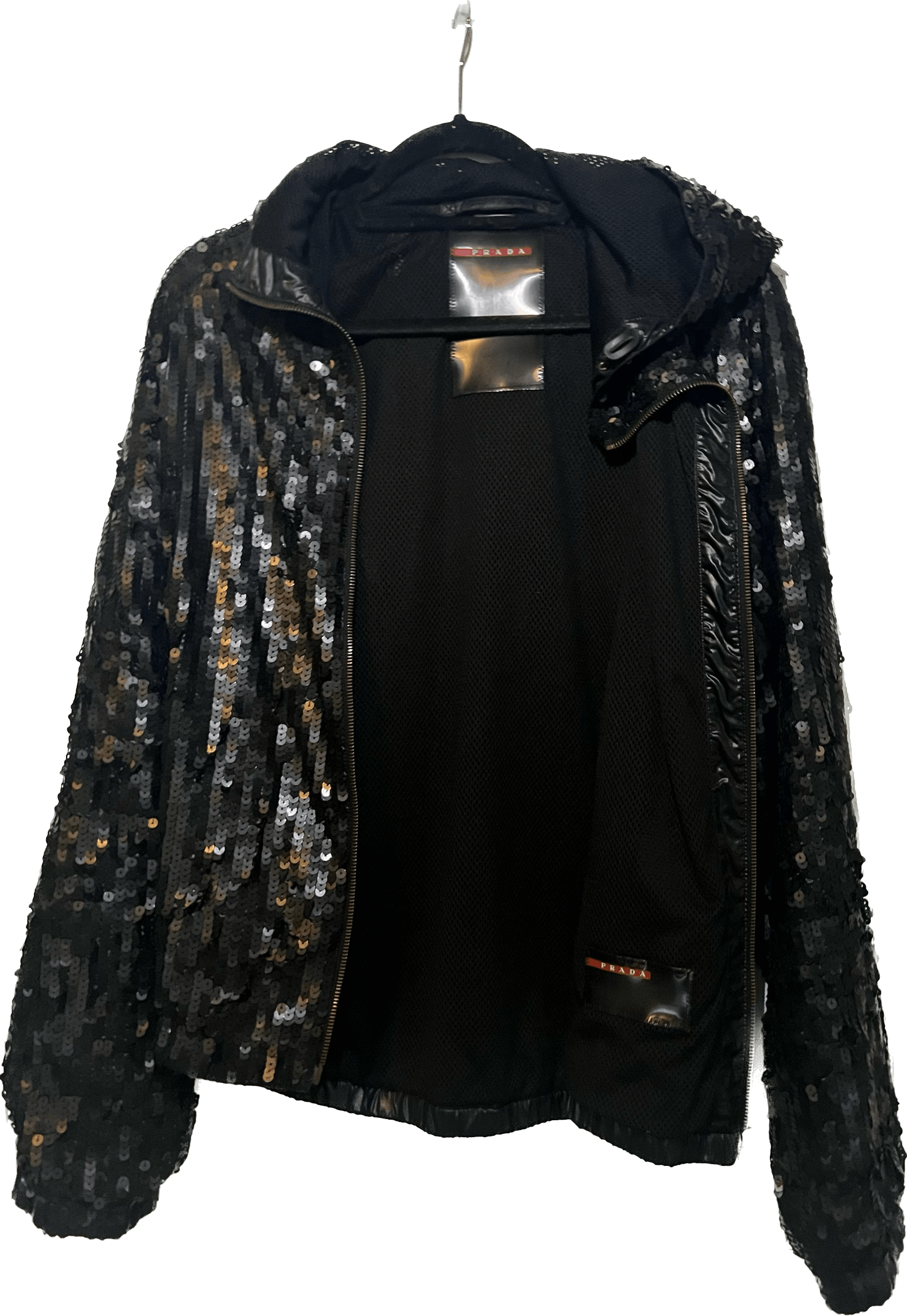 Prada Prada Sequin-Embellished Zip-Front Jacket | Grailed