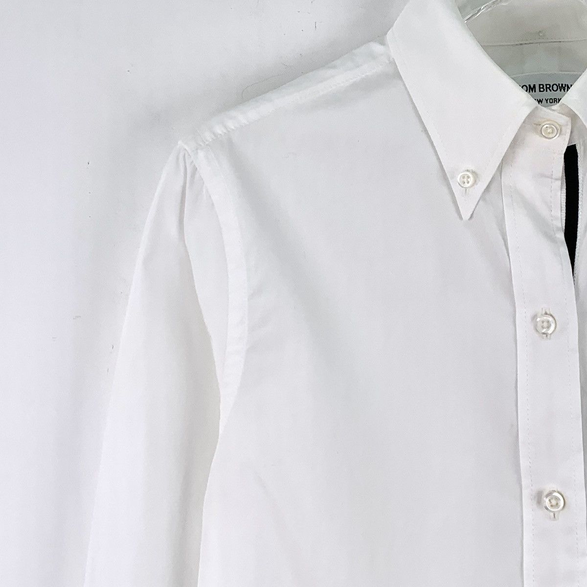 Thom Browne Thom Browne White Cotton Long Sleeve Shirt K26WX Size US XXS / EU 40 - 3 Thumbnail