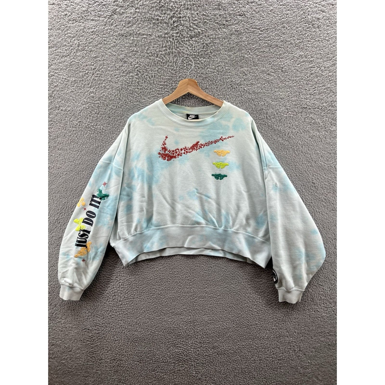 Nike Nike Recreation Club Tie Dye Good Sport Butterflies Cropped Size S / US 4 / IT 40 - 1 Thumbnail
