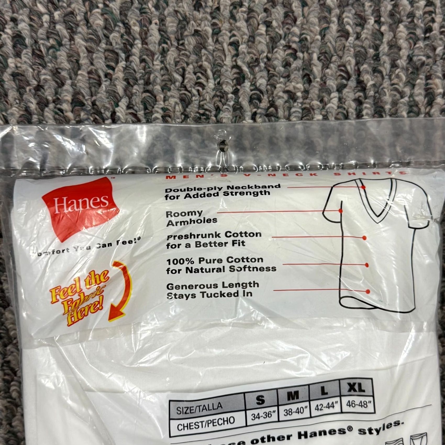Hanes VINTAGE Hanes Shirt Mens XL White V-Necks Comfort 3 Pack Undershirt Casual New Size US XL / EU 56 / 4 - 5 Thumbnail