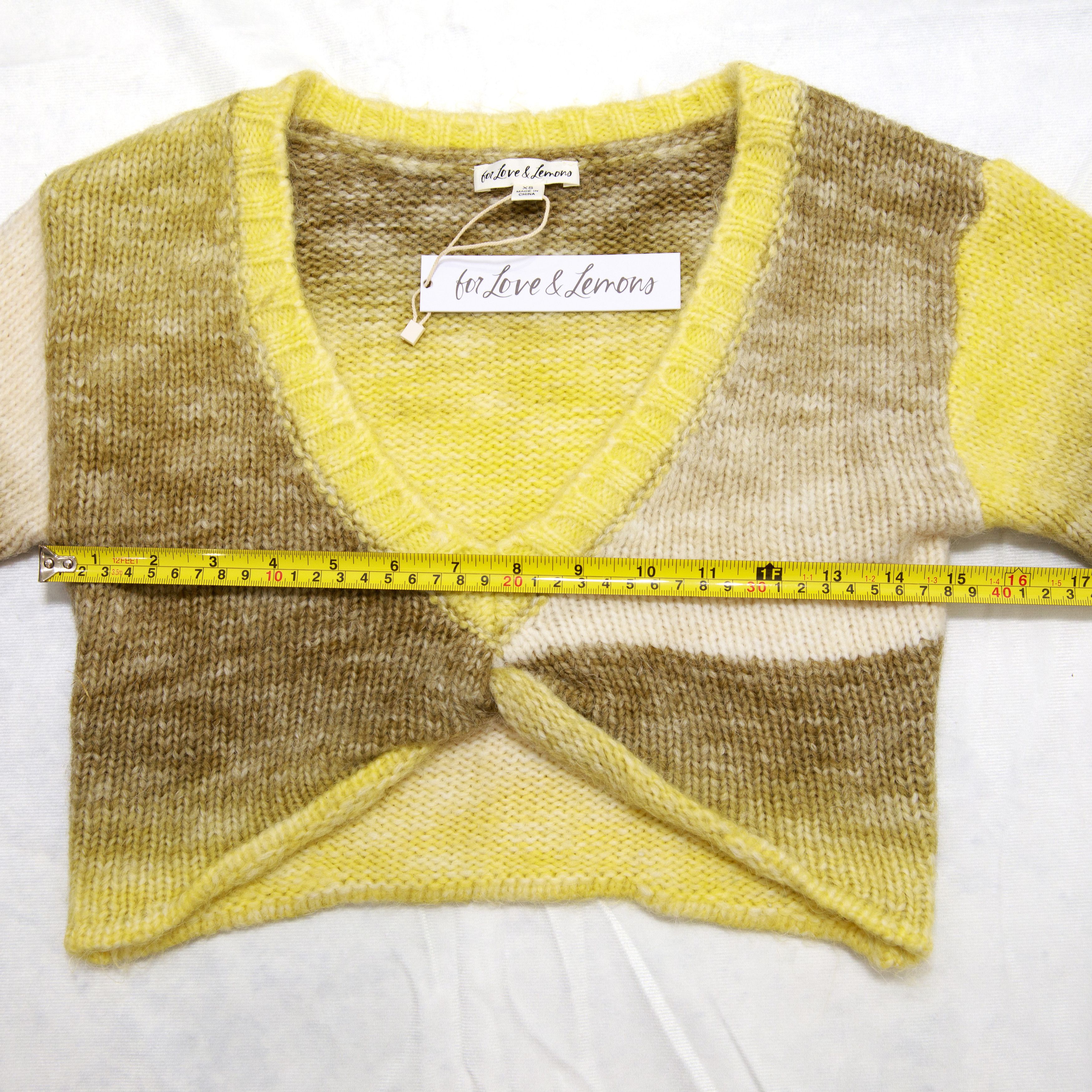 For Love & Lemons For Love and Lemons Celeste Sweater Yellow Wool Twist XS Size XS / US 0-2 / IT 36-38 - 8 Thumbnail