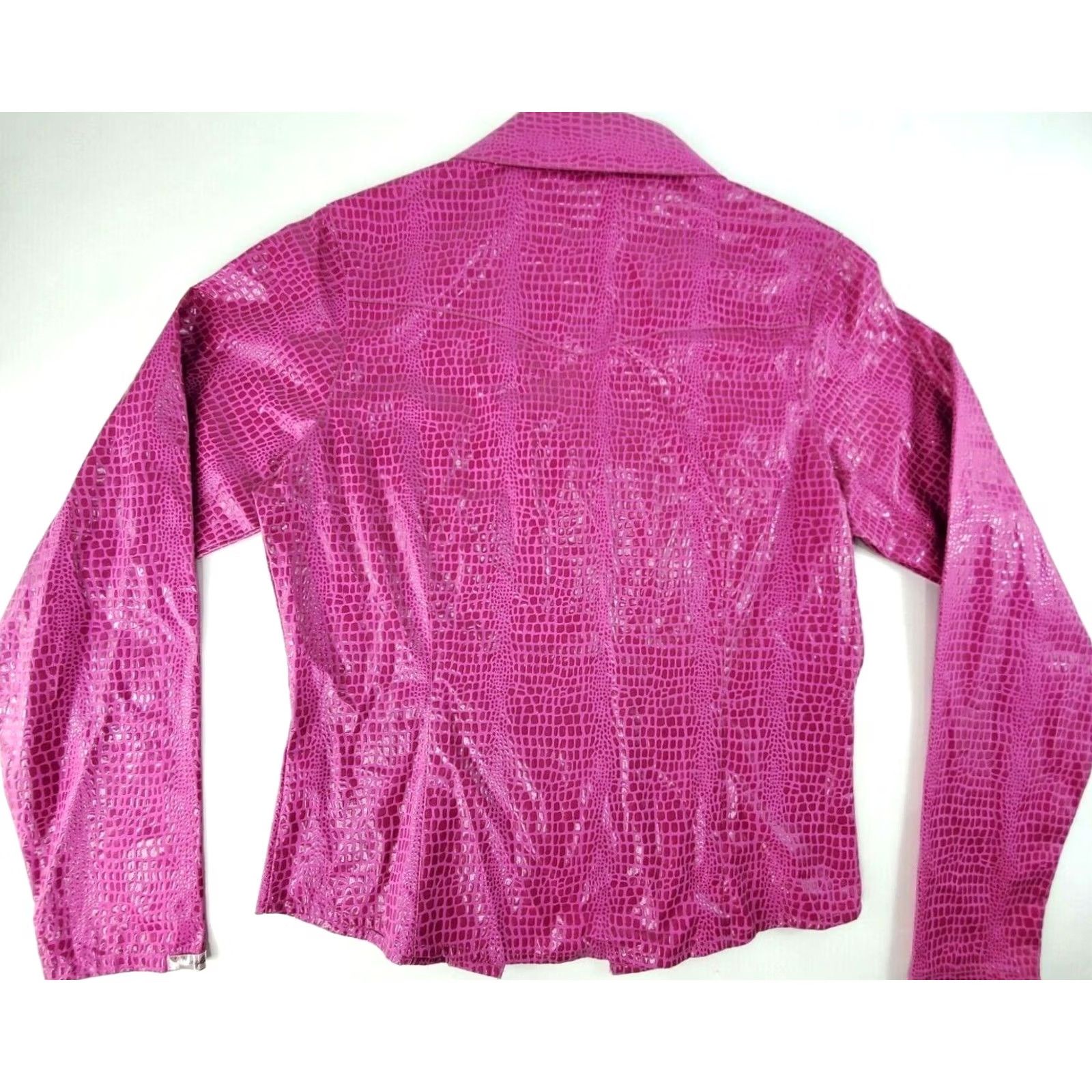 Wrangler VINTAGE Wrangler Jacket Womens Pink Snake Print, Faux Reptile Pattern, LW3566K, Jewelled Zipper, M Size M / US 6-8 / IT 42-44 - 2 Thumbnail