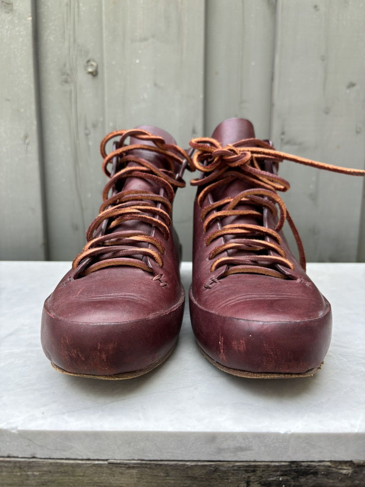Designer × Feit Feit Classic High Leather Shoes Size 37 - 7 Goodyear Oxblood Size US 7 / IT 37 - 10 Thumbnail