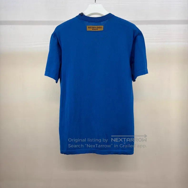 Louis Vuitton Louis Vuitton Blue knit logo short sleeve Size US L / EU 52-54 / 3 - 2 Thumbnail