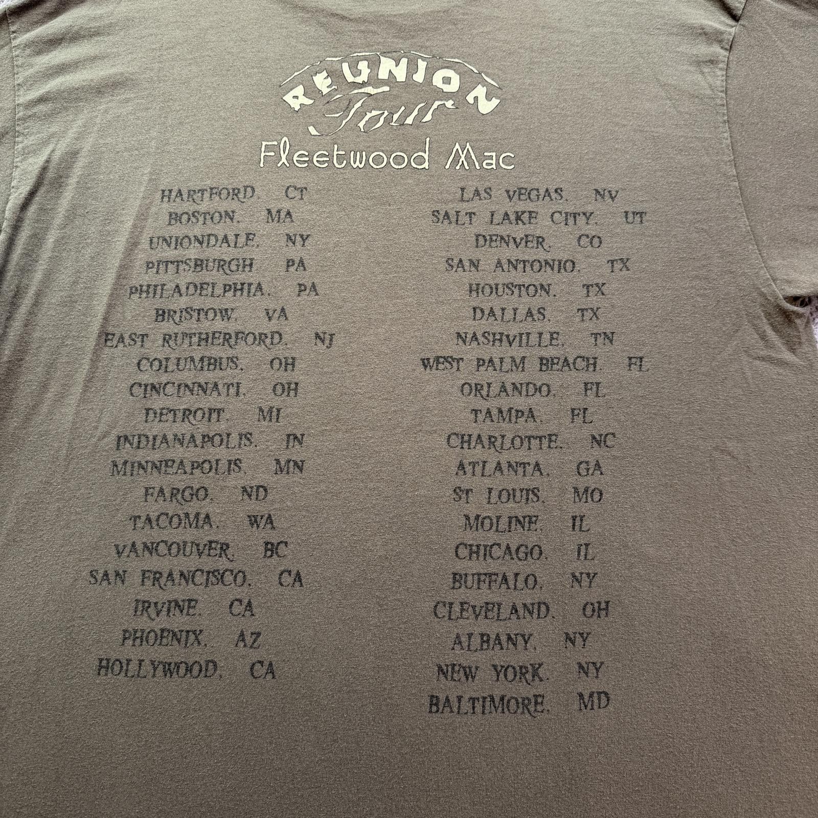 Tultex Vintage 1997 Fleetwood Mac Reunion Tour T Shirt Olive XL Size US XL / EU 56 / 4 - 6 Thumbnail