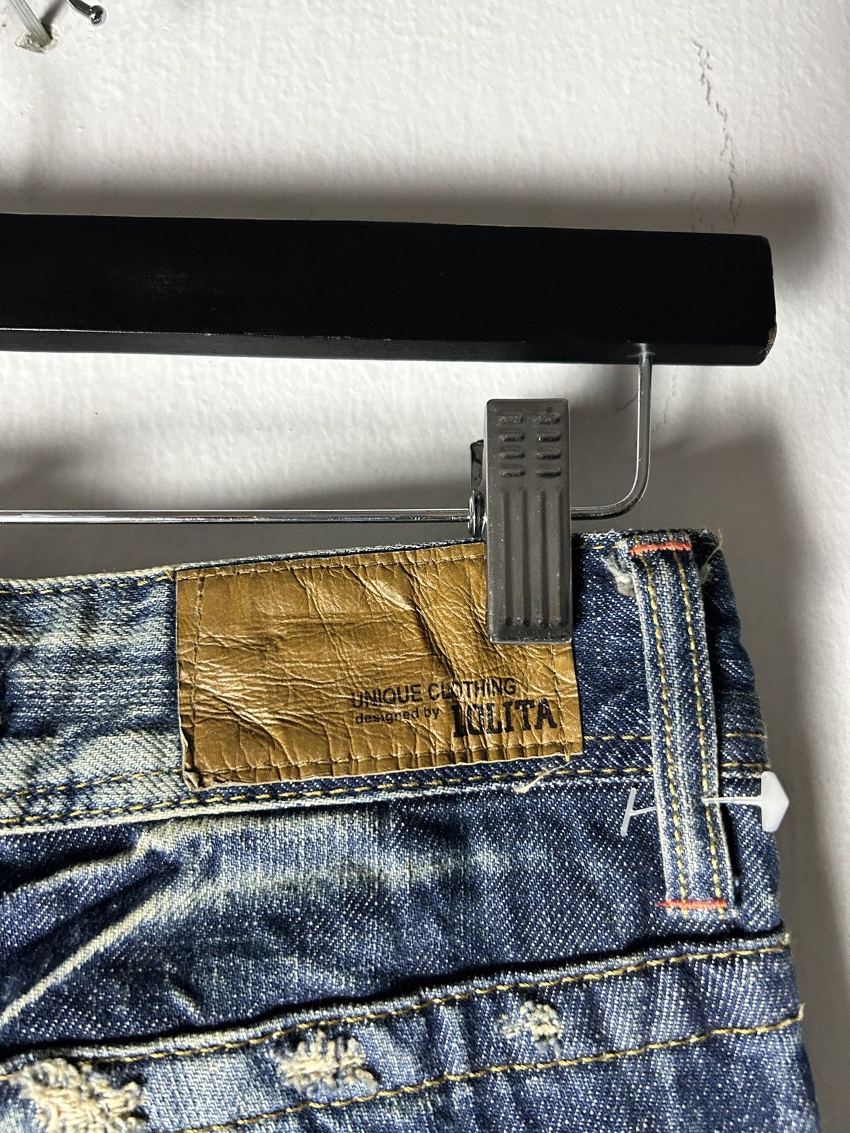 Japanese Brand Distressed Lolita Jeans Concert Club Embroidery Pocket Size 28" / US 6 / IT 42 - 13 Thumbnail
