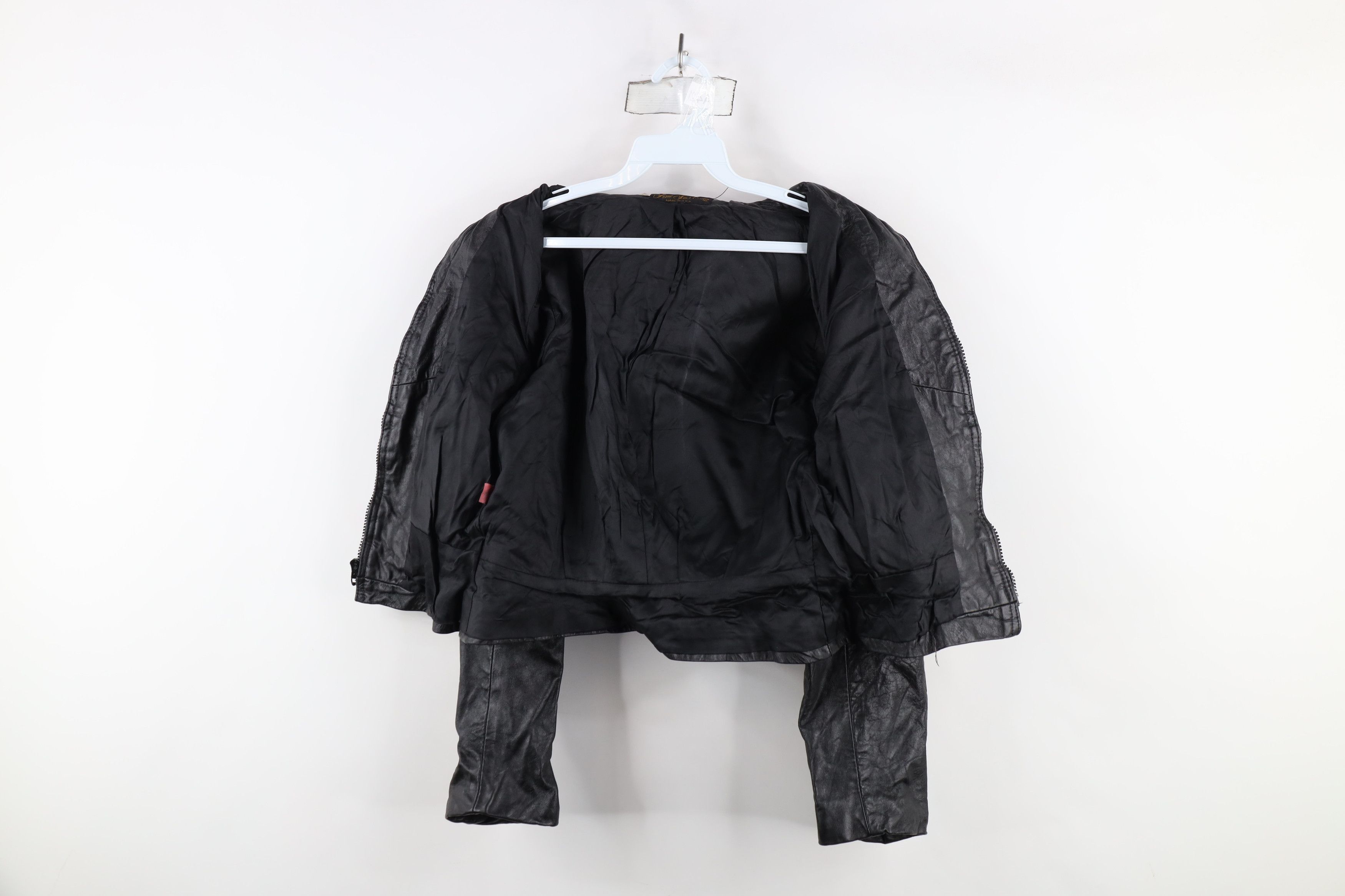 Vintage Vintage 80s 90s Streetwear Cropped Leather Bomber Jacket USA Size M / US 6-8 / IT 42-44 - 10 Thumbnail