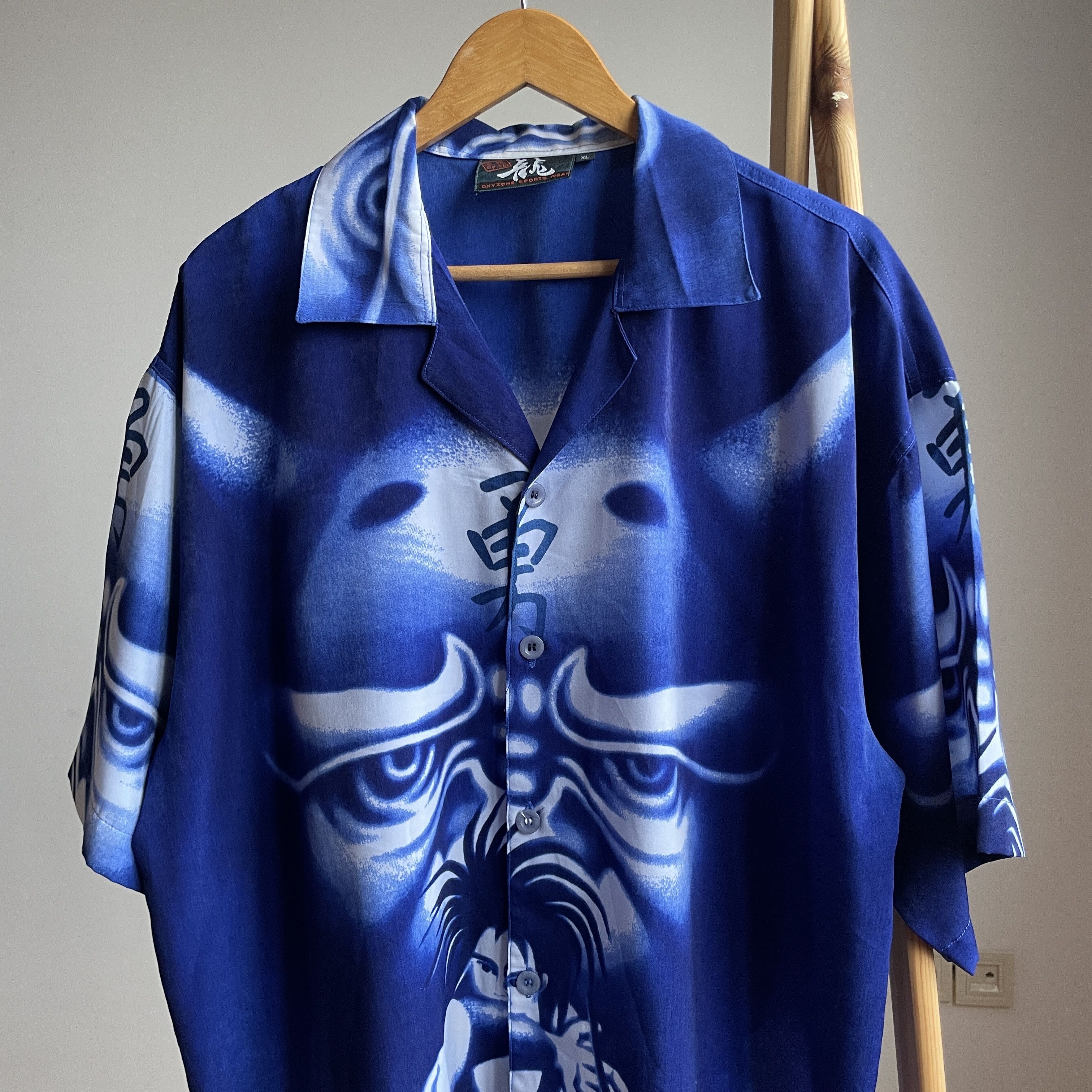 Vintage Oxyzone Samurai Anime Vintage Y2K Camp Collar Shirt Size US XL / EU 56 / 4 - 3 Thumbnail