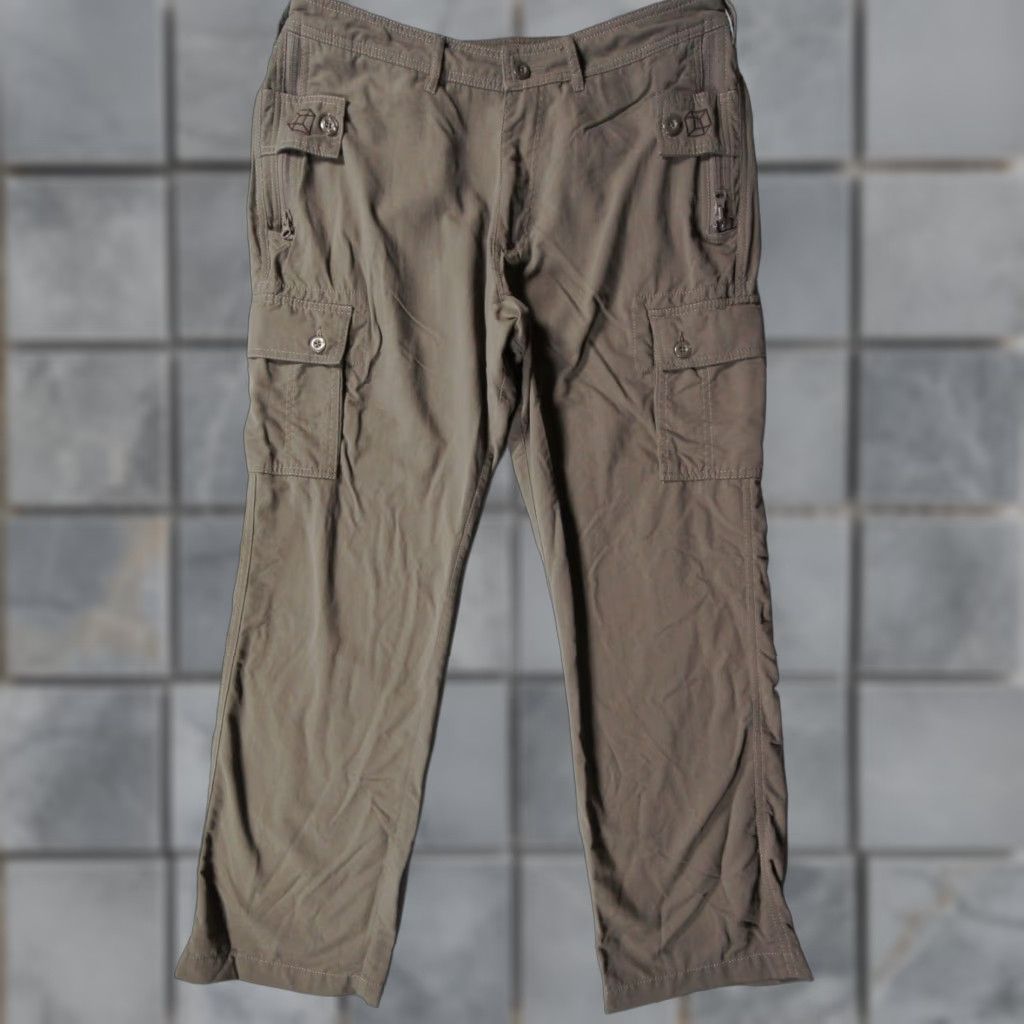 Vintage Clothing Arts Pants Mens 34x30 Brown Cargo Pockets 5-Pocket Design Travel Pick Pocket Proof Cargo Pants Mens Brown Size US 34 / EU 50 - 1 Thumbnail