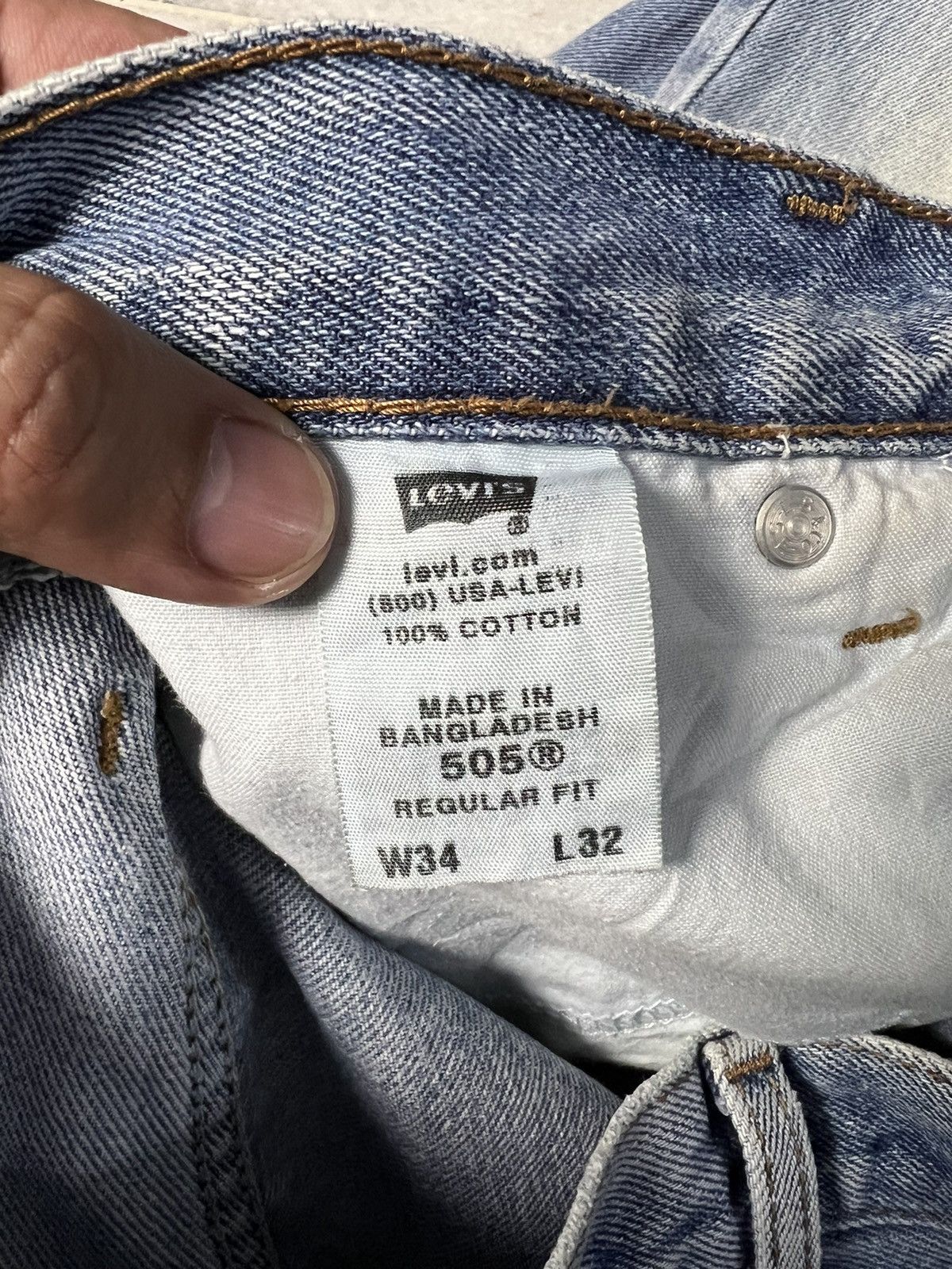 Jean × Levi's × Levi's Vintage Clothing VINTAGE LEVIS 505 DISTRESSED MUD WASH JEANS Size US 34 / EU 50 - 18 Thumbnail