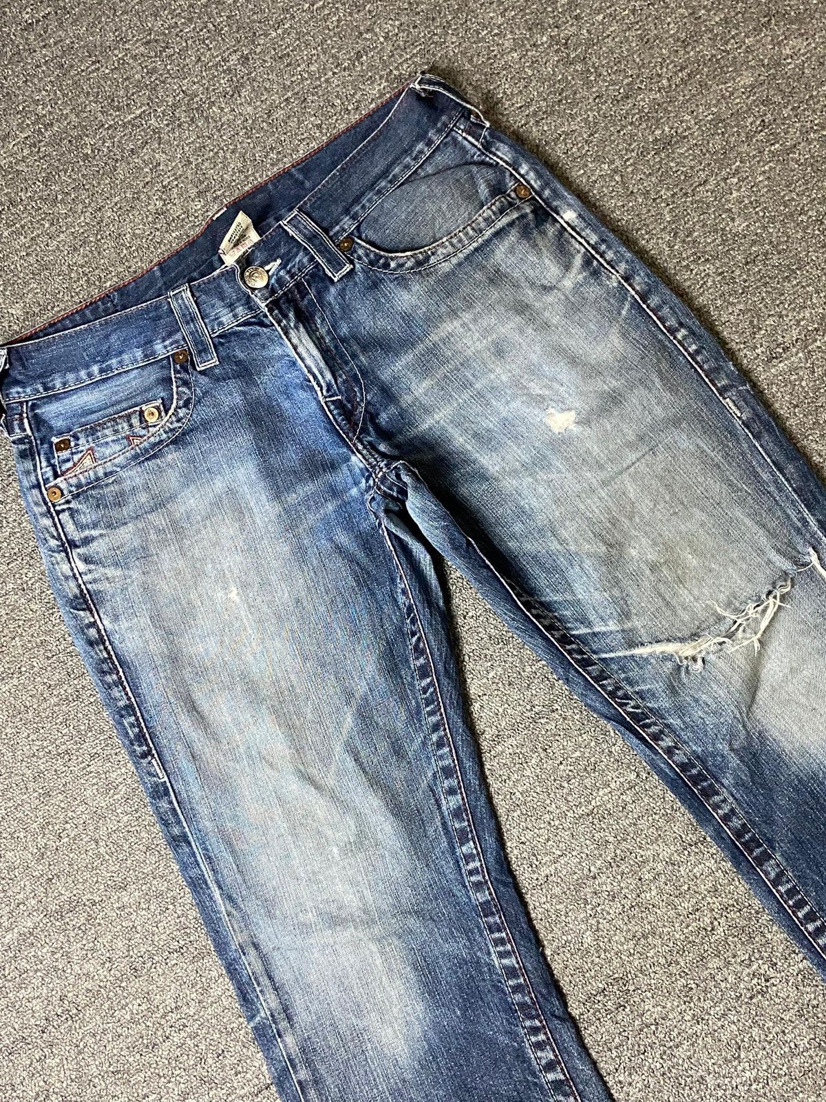 True Religion × Vintage Vintage True Religion Distressed Denim Jeans (123) Size US 34 / EU 50 - 11 Thumbnail