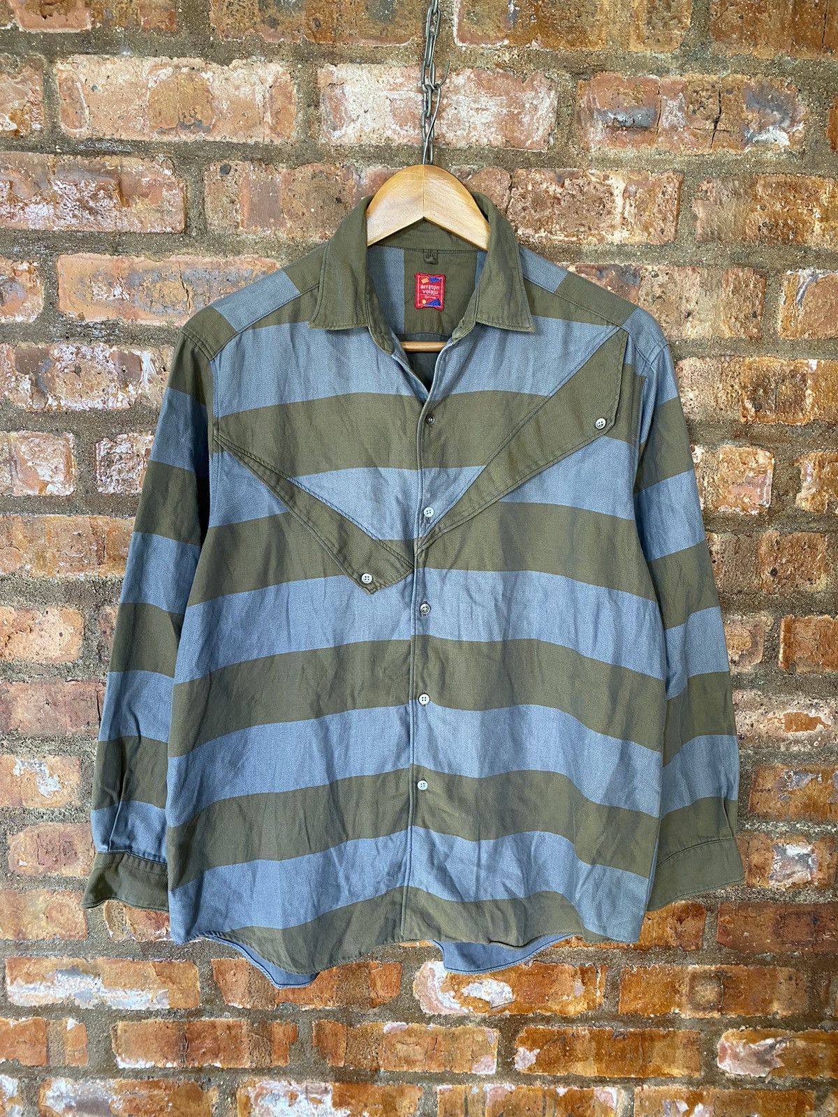 Issey Miyake 80s Arrston Volaju kohshin satoh Prisoner stripe flap Size US M / EU 48-50 / 2 - 2 Thumbnail
