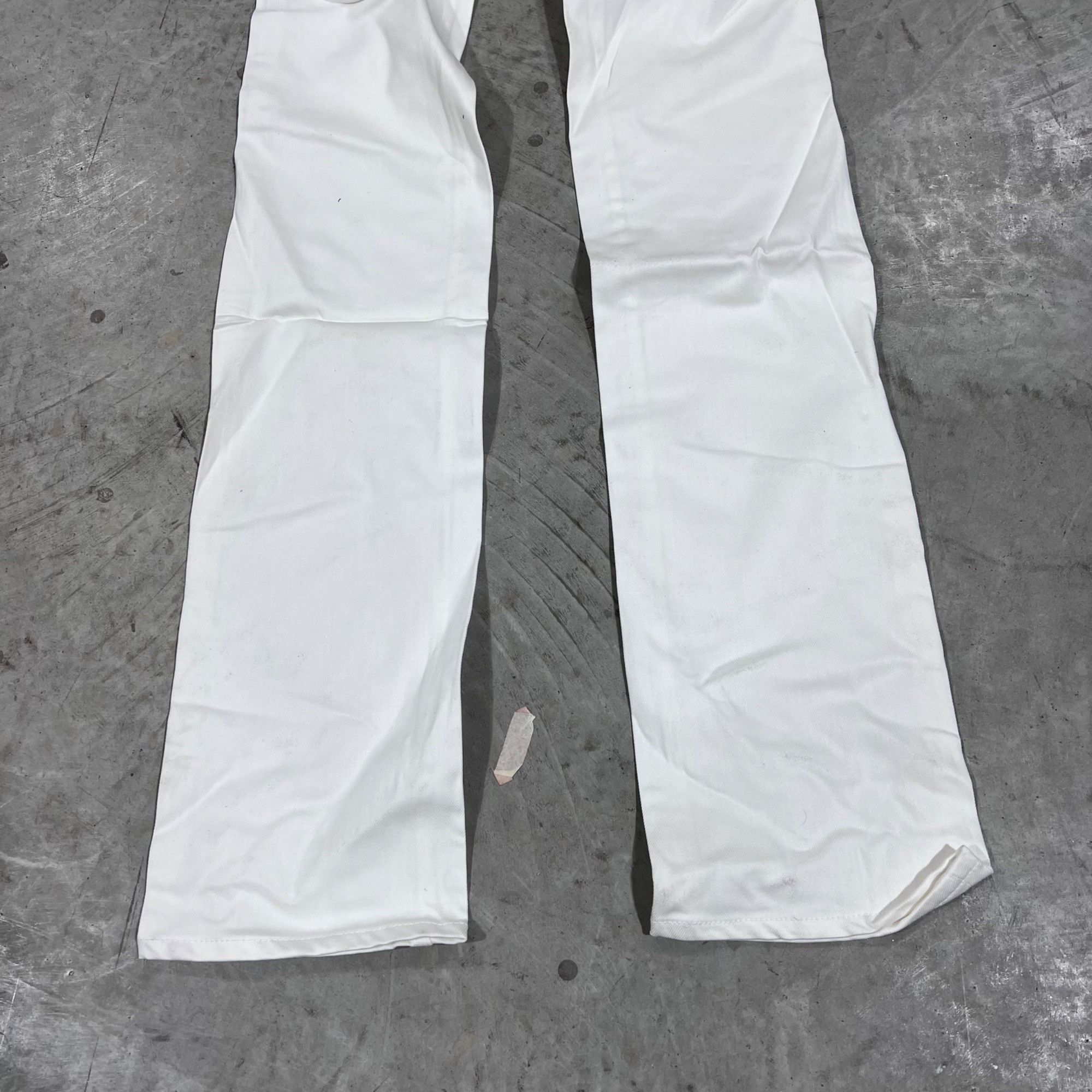Vlone NEW VLONE WHITE STACKED JEANS SZ LARGE Size US 33 - 13 Thumbnail