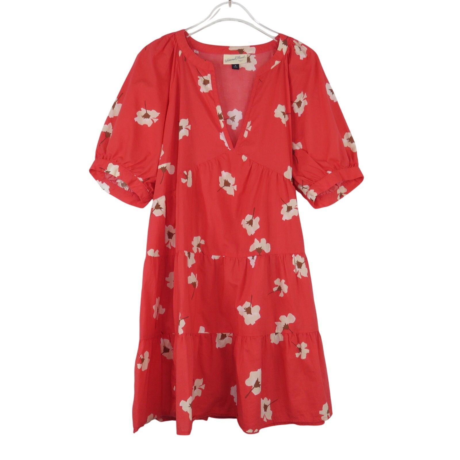 Target Basics Universal Thread Pink Floral Puff Sleeve Mini Dress Medium Size M / US 6-8 / IT 42-44 - 2 Thumbnail