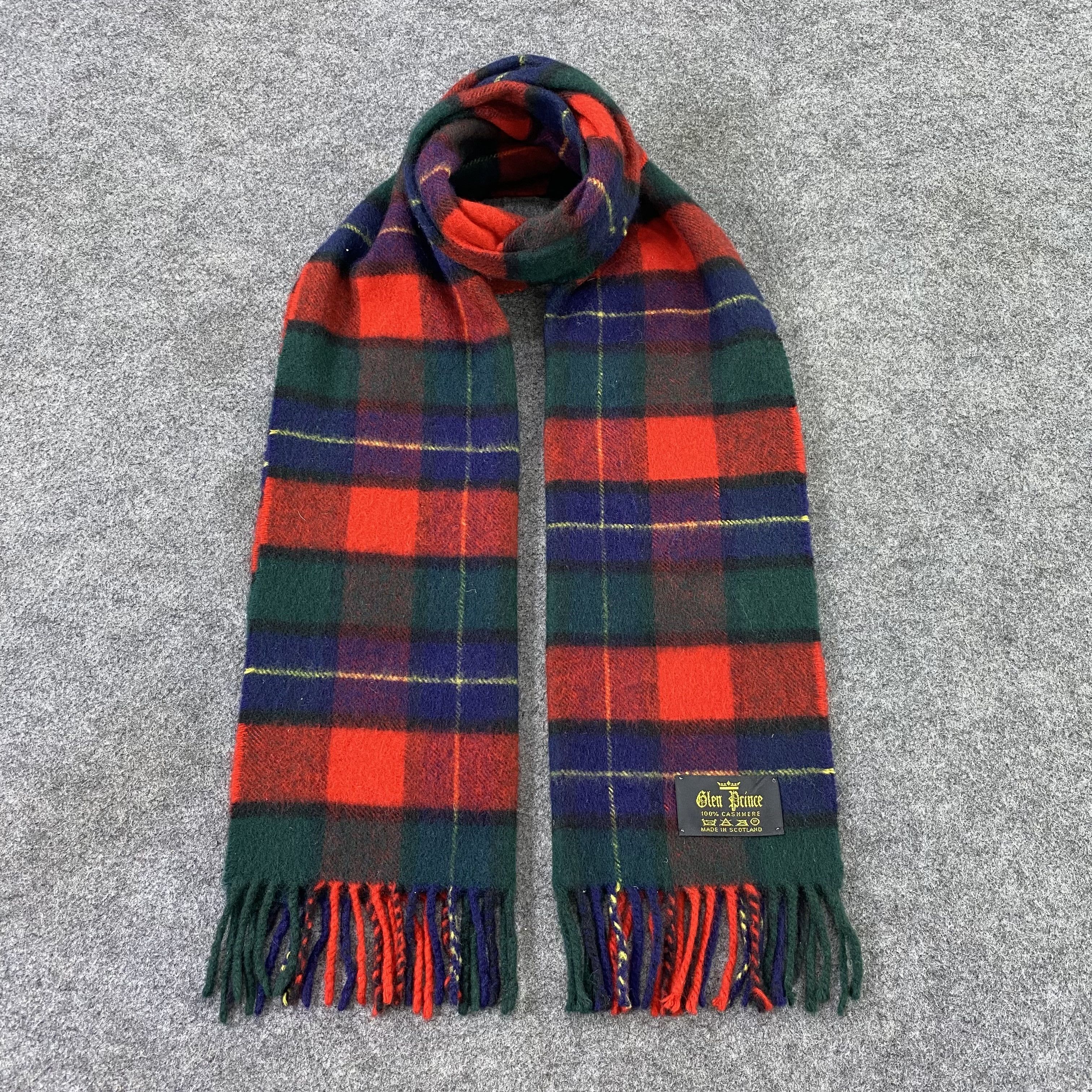 Vintage Glen Prince Cashmere Scarf / Muffler / Neckwear -T1556 Size ONE SIZE - 1 Thumbnail