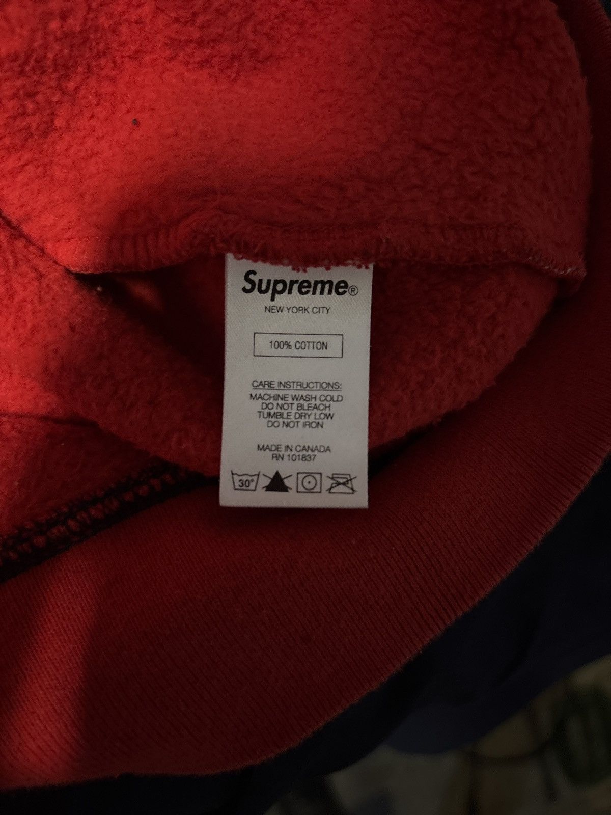 Supreme Supreme Split Crewneck Sweatshirt Navy/Red Size US L / EU 52-54 / 3 - 5 Thumbnail