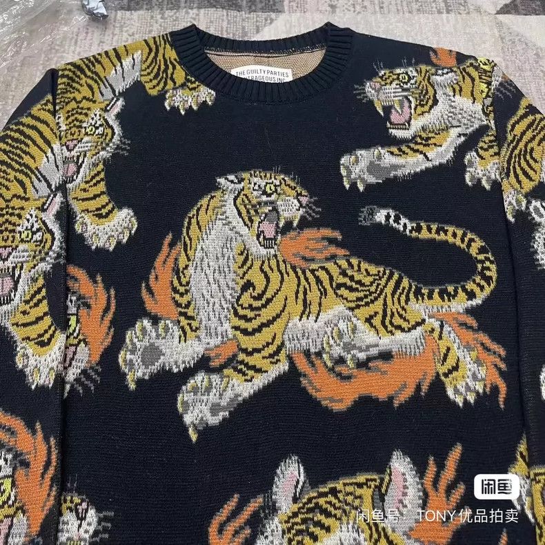 Wacko Maria Wacko Maria Japanese Made Full Print Tiger Knit Sweater Size US L / EU 52-54 / 3 - 2 Thumbnail