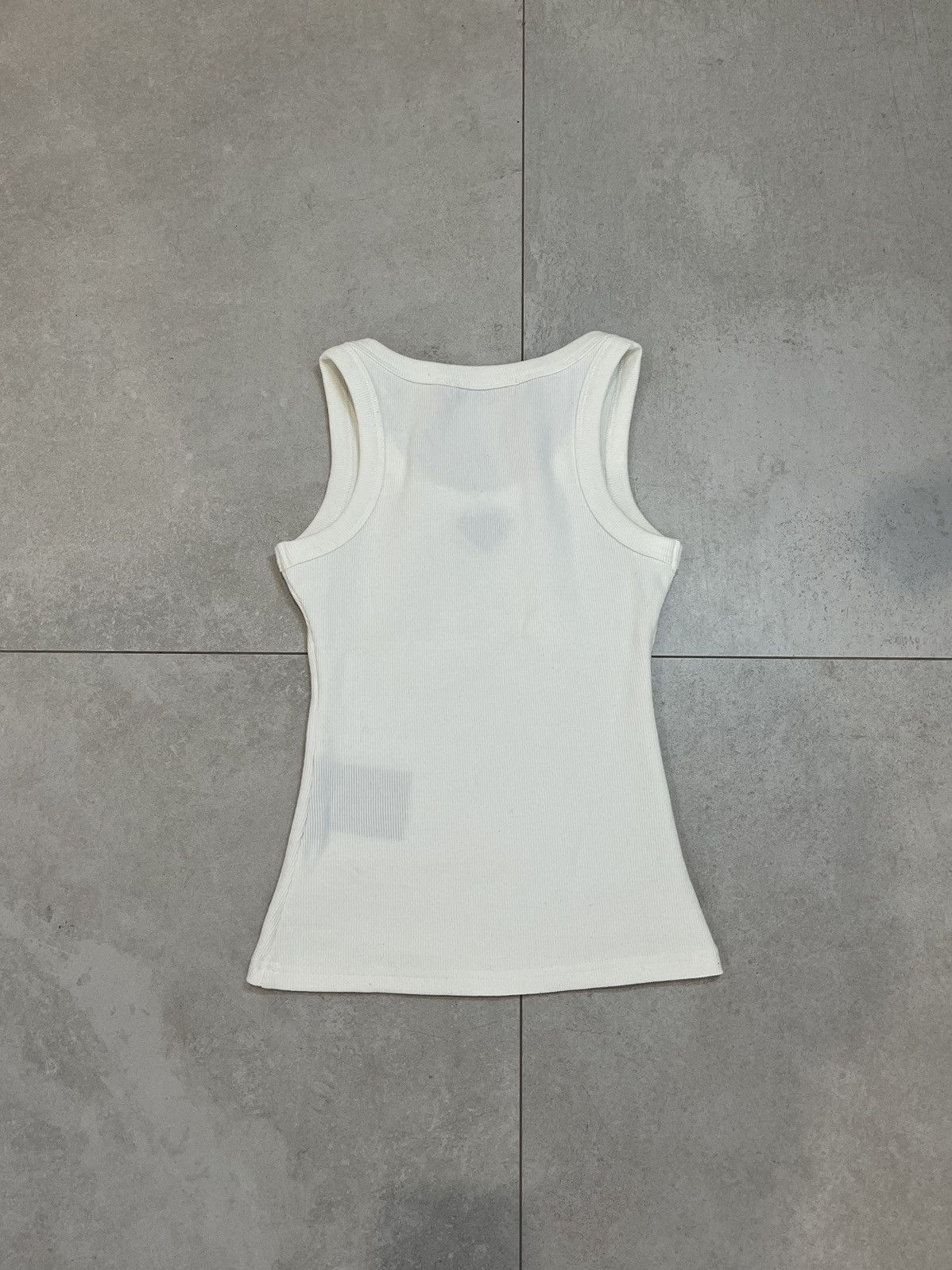 Prada Prada Logo White Tank Top Women Size S Size S / US 4 / IT 40 - 5 Thumbnail