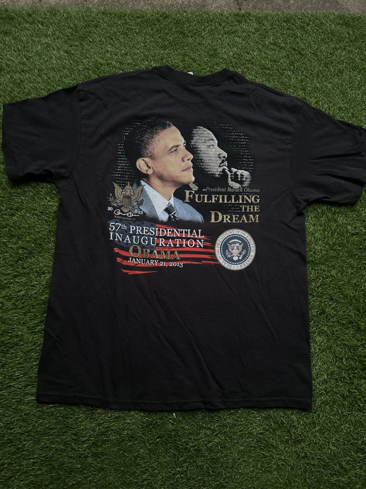 Vintage Vintage 2013 Barack Obama Inauguration T-Shirt Size US XL / EU 56 / 4 - 5 Thumbnail