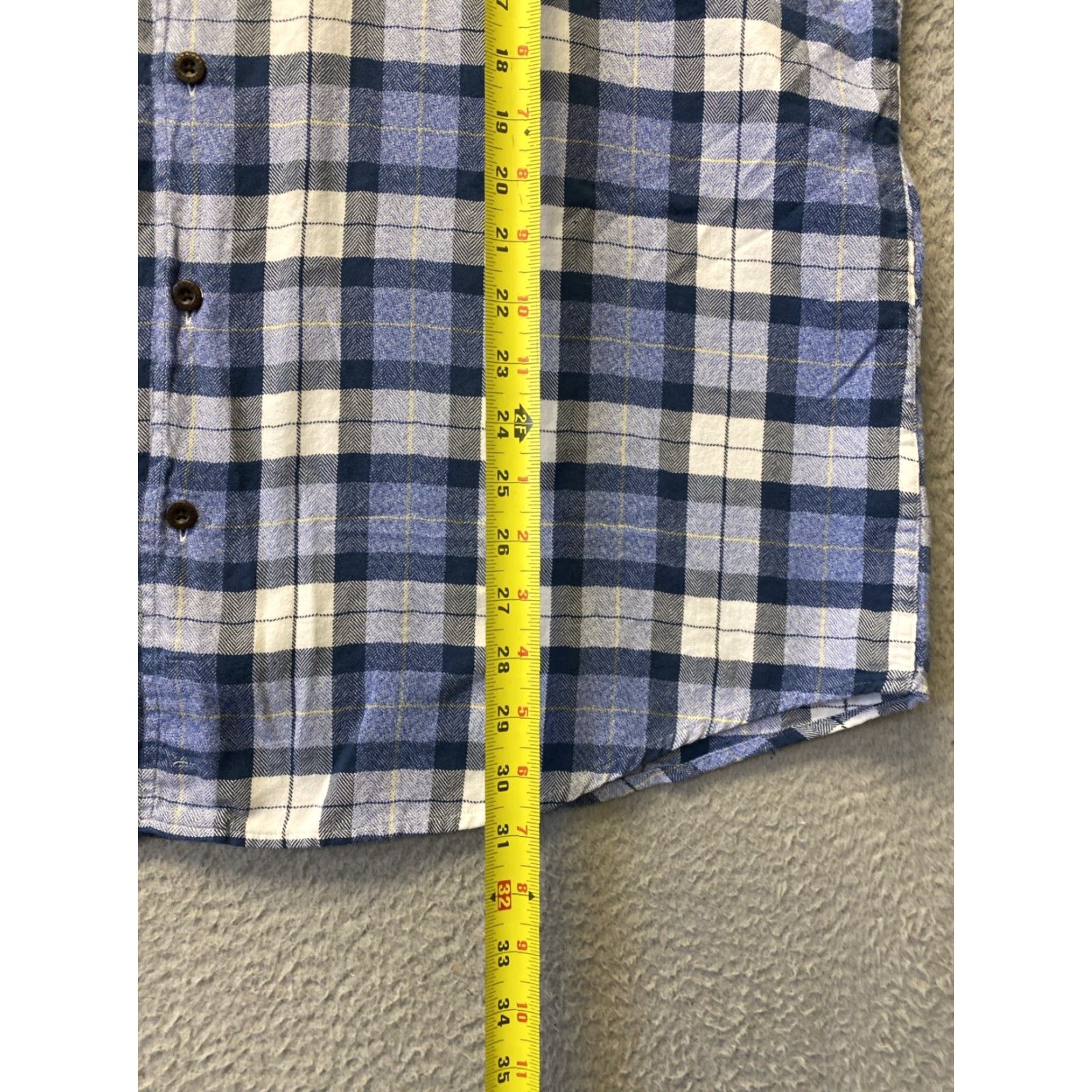 Orvis Orvis Button Shirt Mens XL Blue Long Sleeve Plaid Check Cotton /0154 Size US XL / EU 56 / 4 - 7 Thumbnail