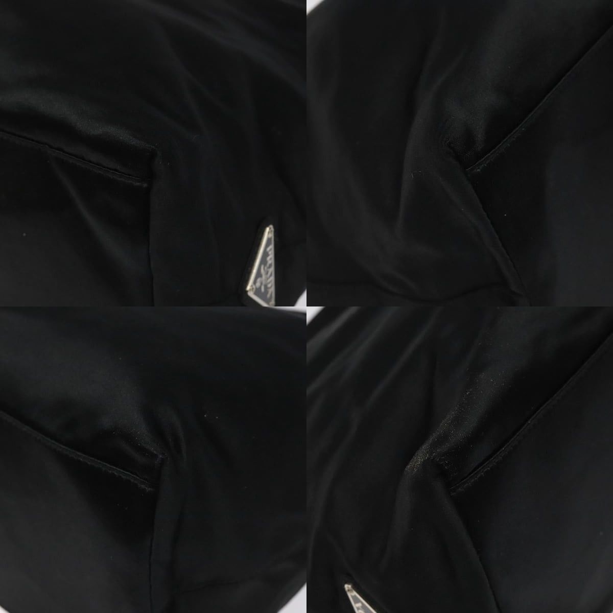 Prada PRADA Hand Bag Satin Black Size ONE SIZE - 10 Thumbnail