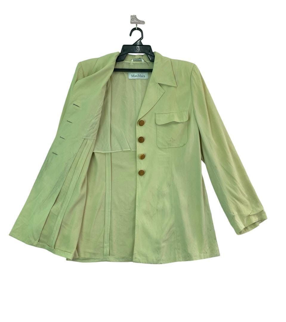 Max Mara × Vintage Vtg 90s Max Mara button up blazer jacket Size L / US 10 / IT 46 - 1 Thumbnail
