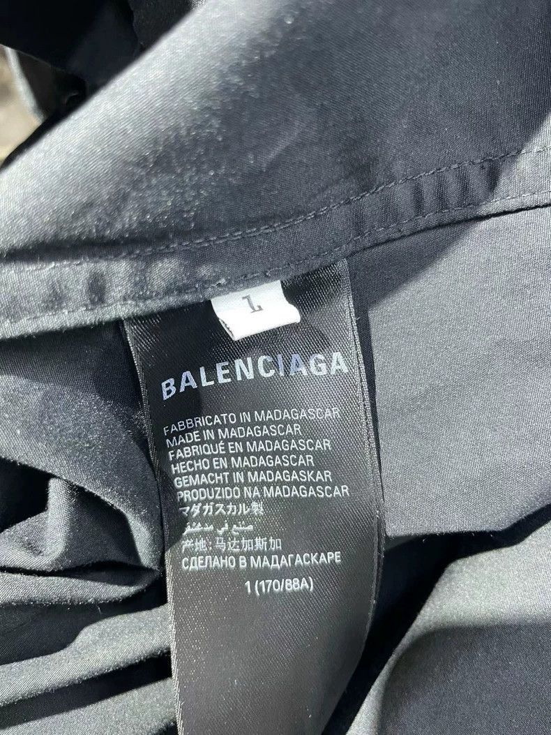 Balenciaga Balenciaga Black Logo Shirt Size Large-2506 Size US L / EU 52-54 / 3 - 6 Thumbnail