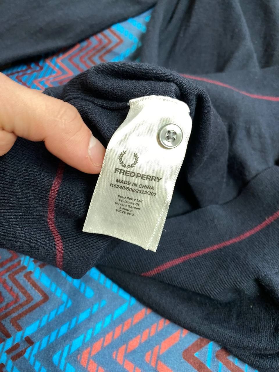 Fred Perry Mens Fred Perry Polo Longsleeve Navy Size US S / EU 44-46 / 1 - 3 Thumbnail