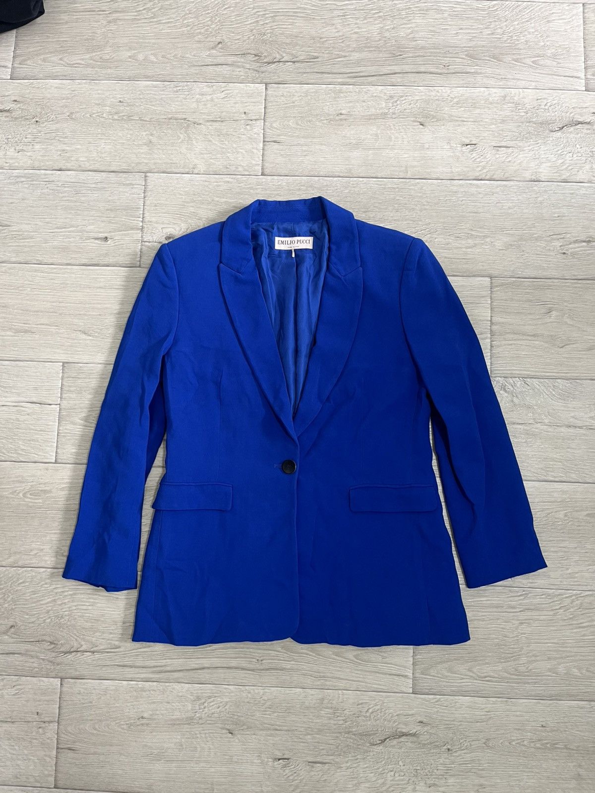 Emilio Pucci Emilio Pucci Electric Blue Tailored Blazer IT 46 US 8-10 M-L Size M / US 6-8 / IT 42-44 - 1 Thumbnail