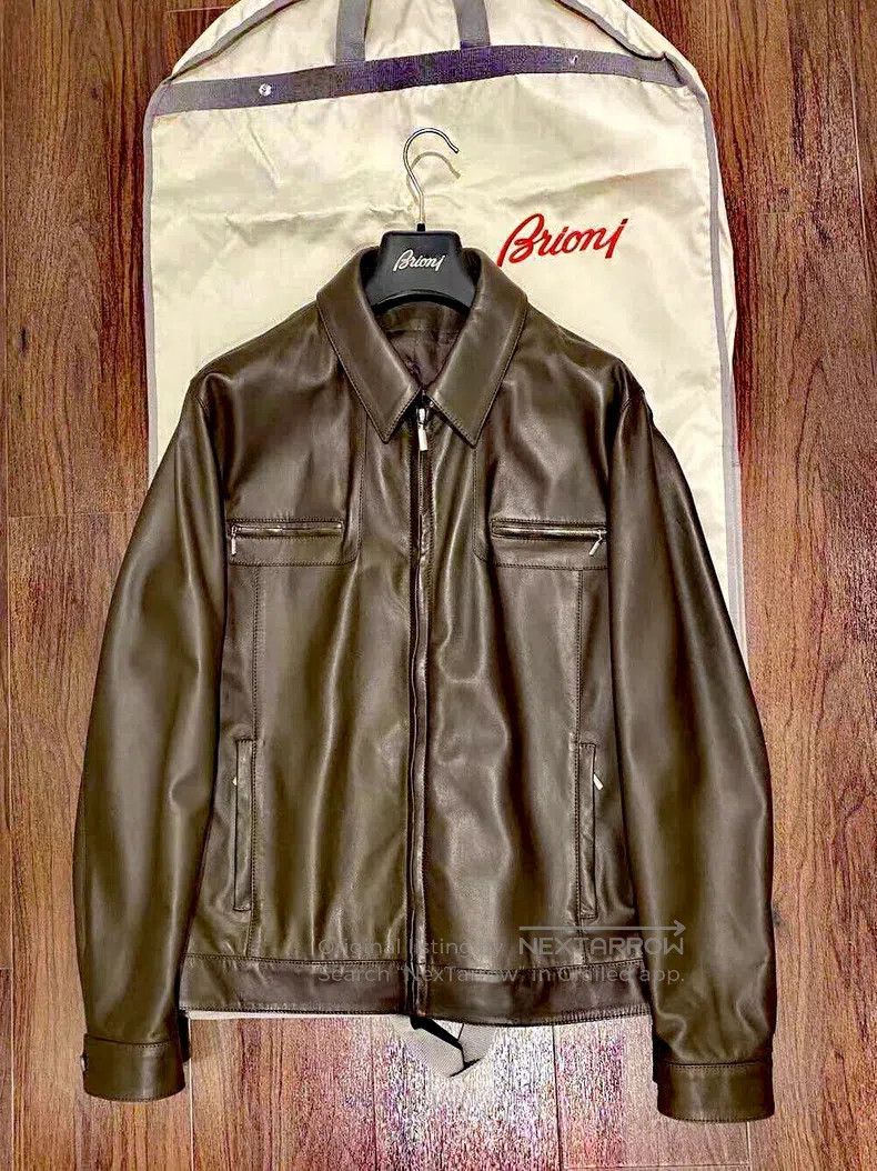 Brioni Brioni Leather jacket Size US L / EU 52-54 / 3 - 1 Thumbnail