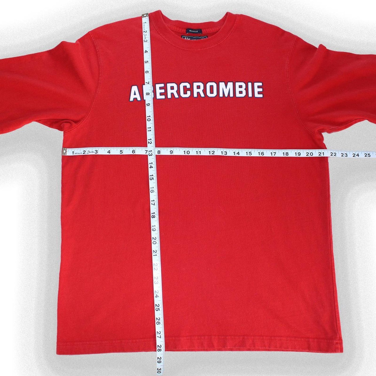 Abercrombie & Fitch Vintage 2000's Red Abercrombie and Fitch Long sleeve Size US XL / EU 56 / 4 - 2 Thumbnail