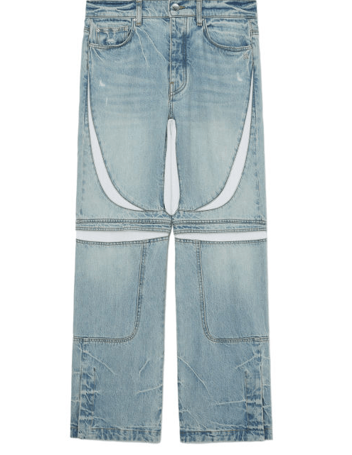 Amiri AMIRI Distressed Mesh Patch Jeans Size US 31 - 1 Thumbnail
