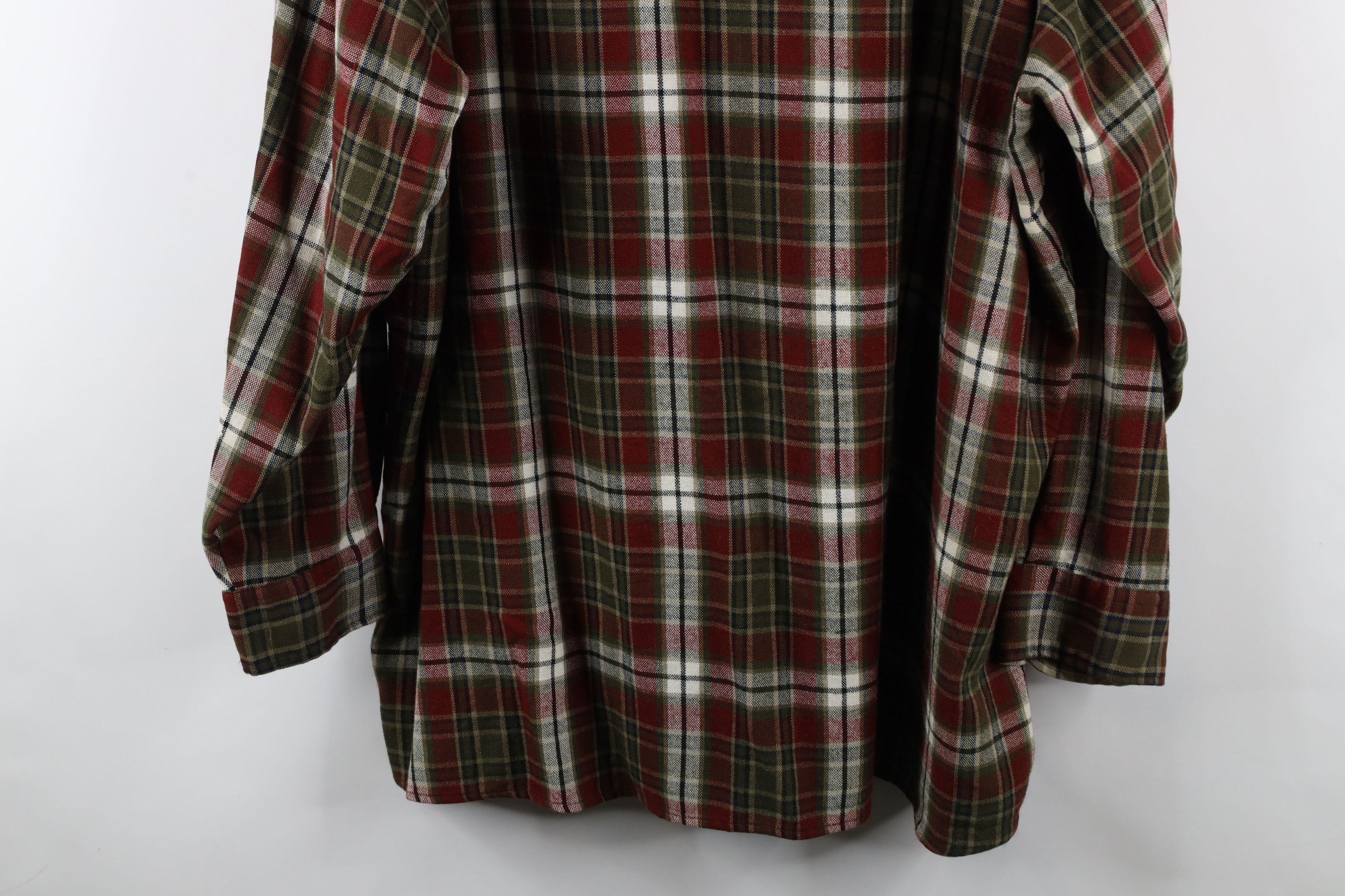 Vintage Vintage 90s Streetwear Knit Flannel Collared Button Shirt Size US XXL / EU 58 / 5 - 13 Thumbnail