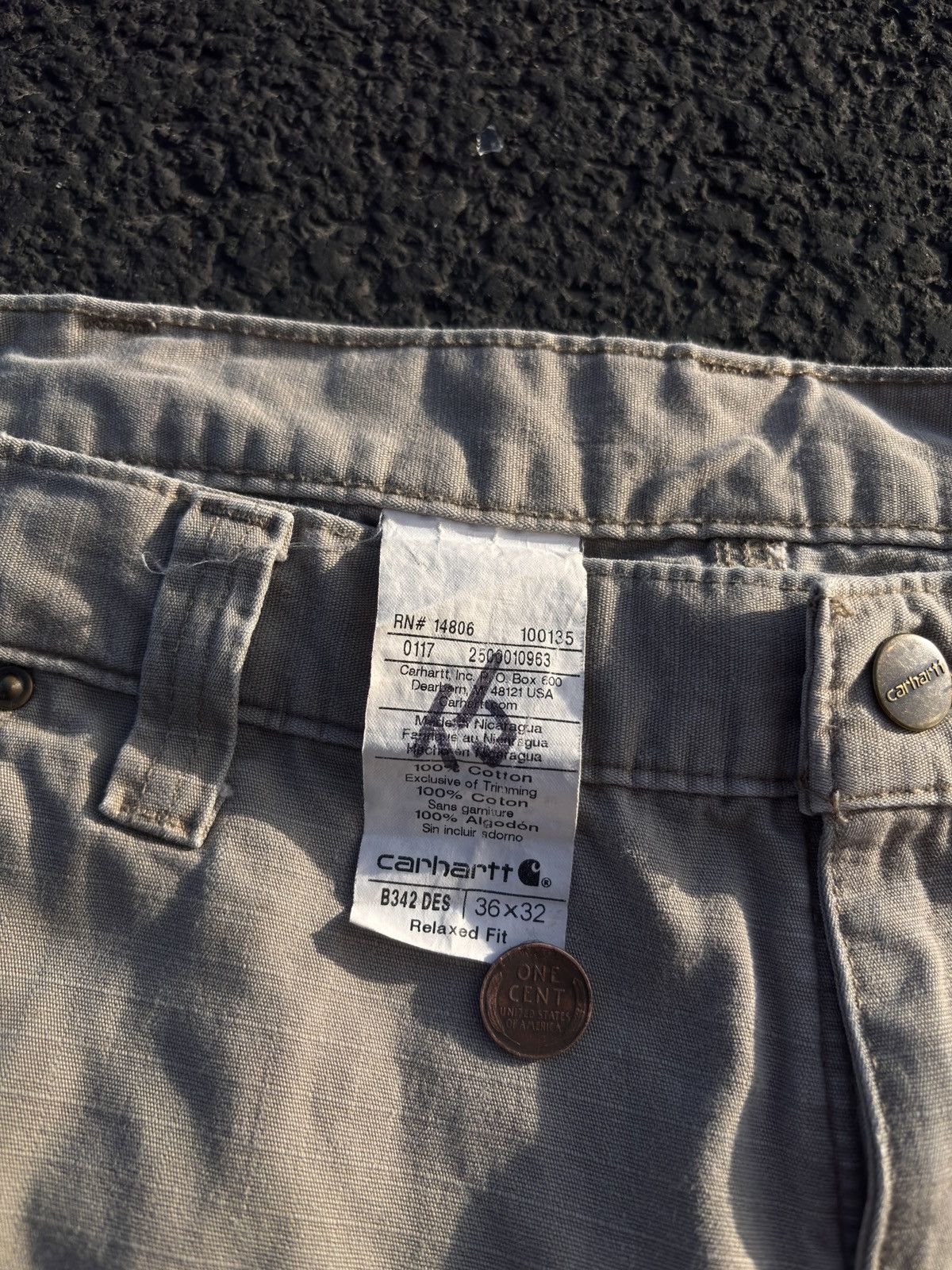 Carhartt × Vintage Tan Khaki Carhartt Carpenter Dungaree Pants Beige Size US 36 / EU 52 - 3 Thumbnail