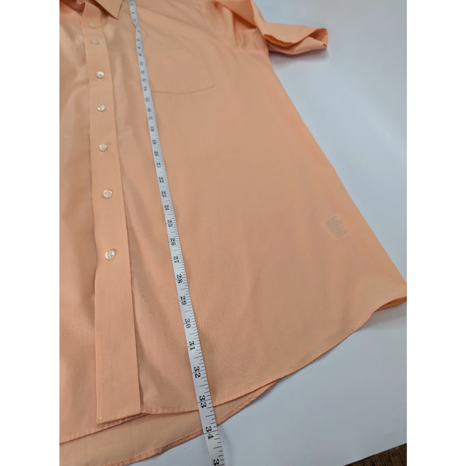Stafford Stafford Shirt Mens Classic Fit The Everyday Short Sleeve Dress Shirt Orange 17.5 Size US XXL / EU 58 / 5 - 4 Thumbnail