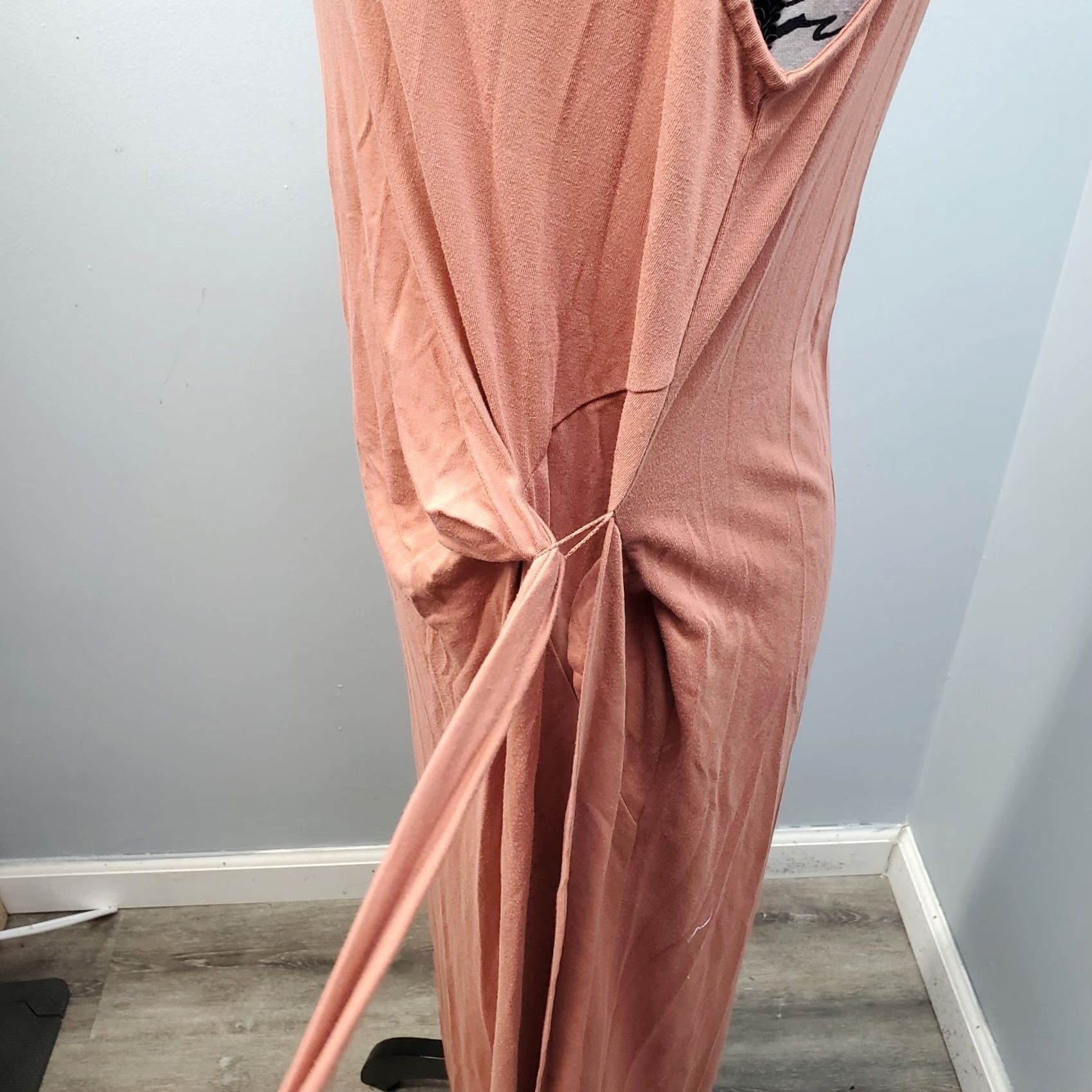 Ann Taylor Ann Taylor Factory Long Dress Womens L Pink Tie Waisted Stretch Strap Maxi Sleeveless - Durable RayonDress Size L / US 10 / IT 46 - 7 Thumbnail
