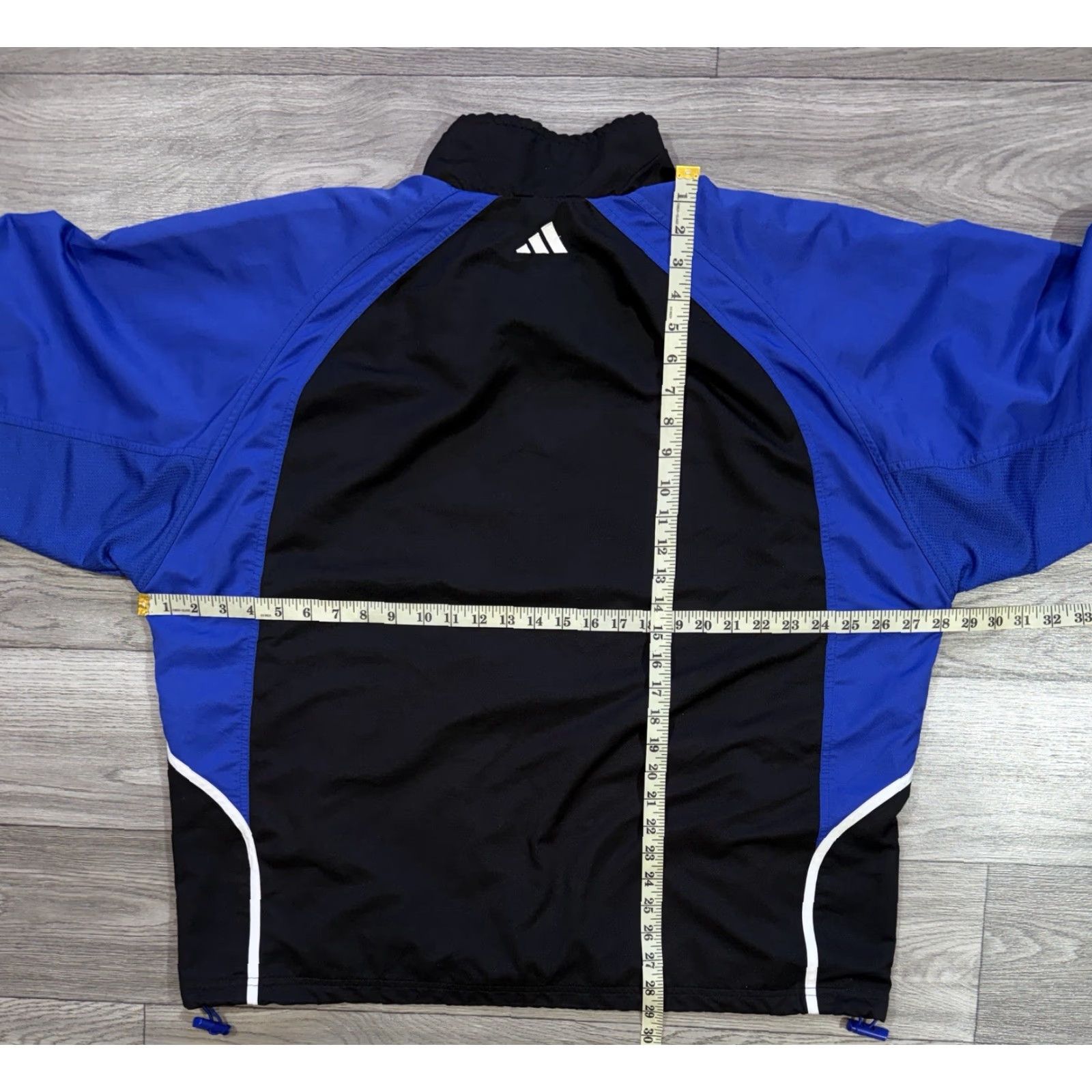 Adidas VINTAGE adidas Track Jacket Men's 46/48 Full Zip Black/Blue 2000s Training JC79 Size US S / EU 44-46 / 1 - 2 Thumbnail