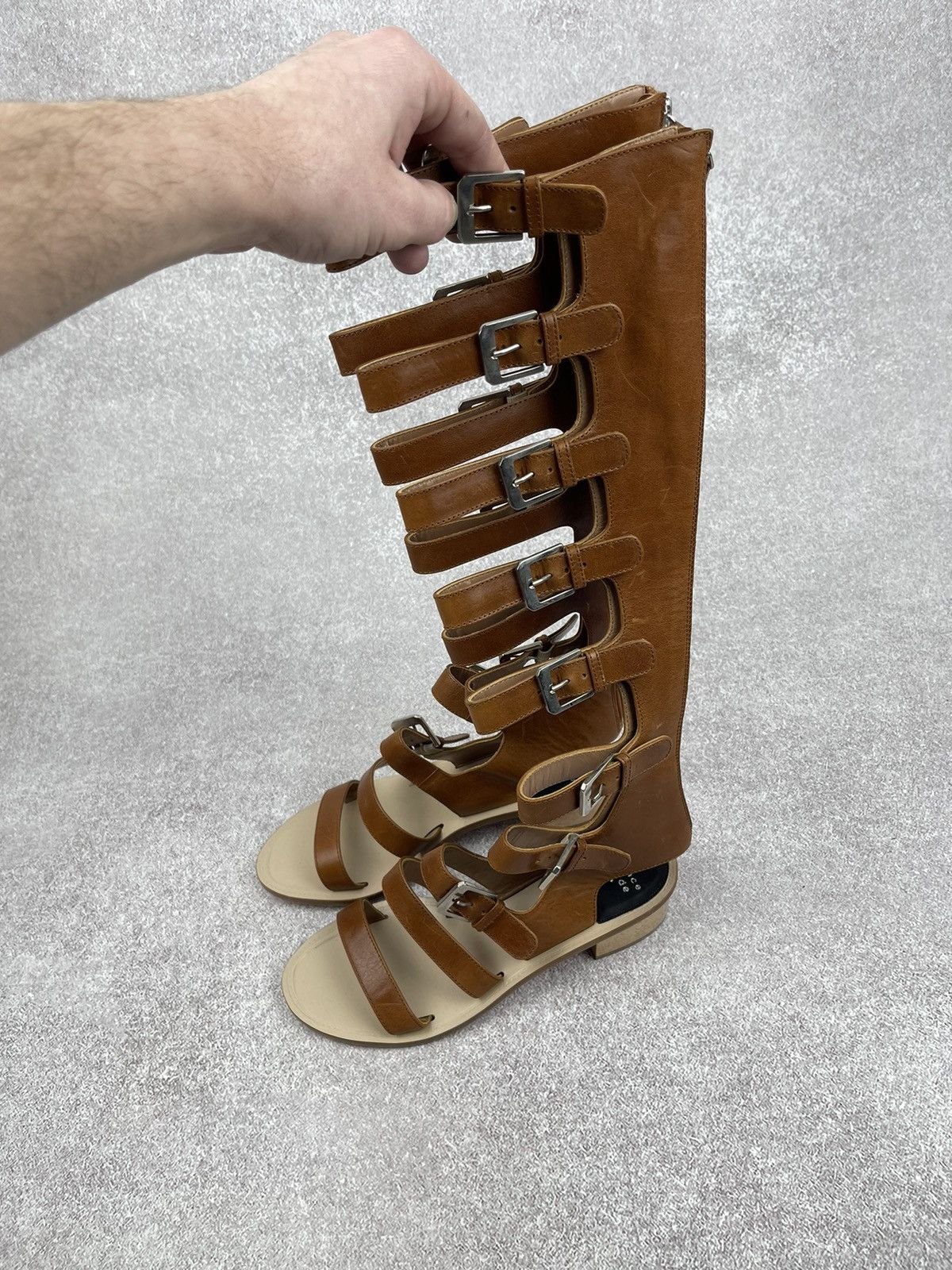 Other Laurence Dacade Brown Leather Halle Gladiator Sandals Size US 8 / IT 38 - 7 Thumbnail