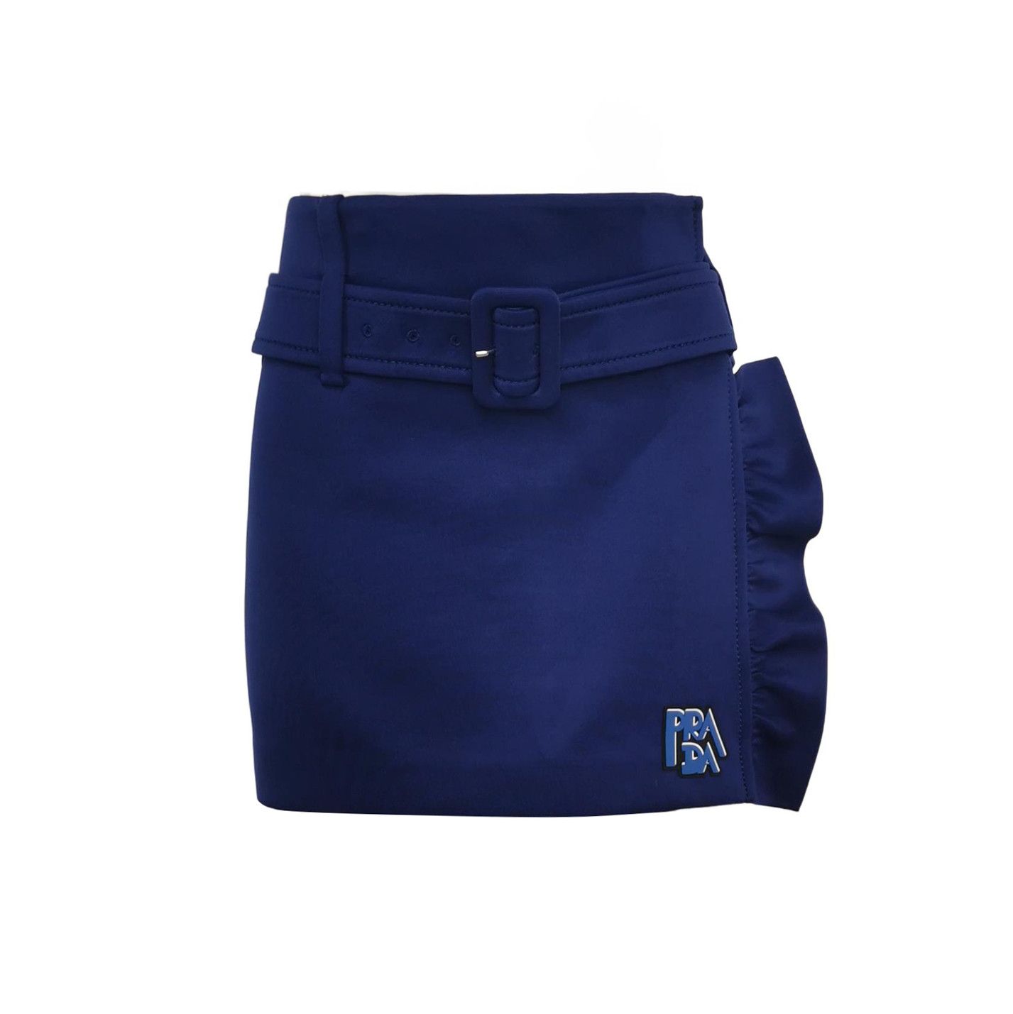 Prada Prada Logo Embellished Mini Skirt in Navy - dmc Size 42" / US 20 - 1 Thumbnail