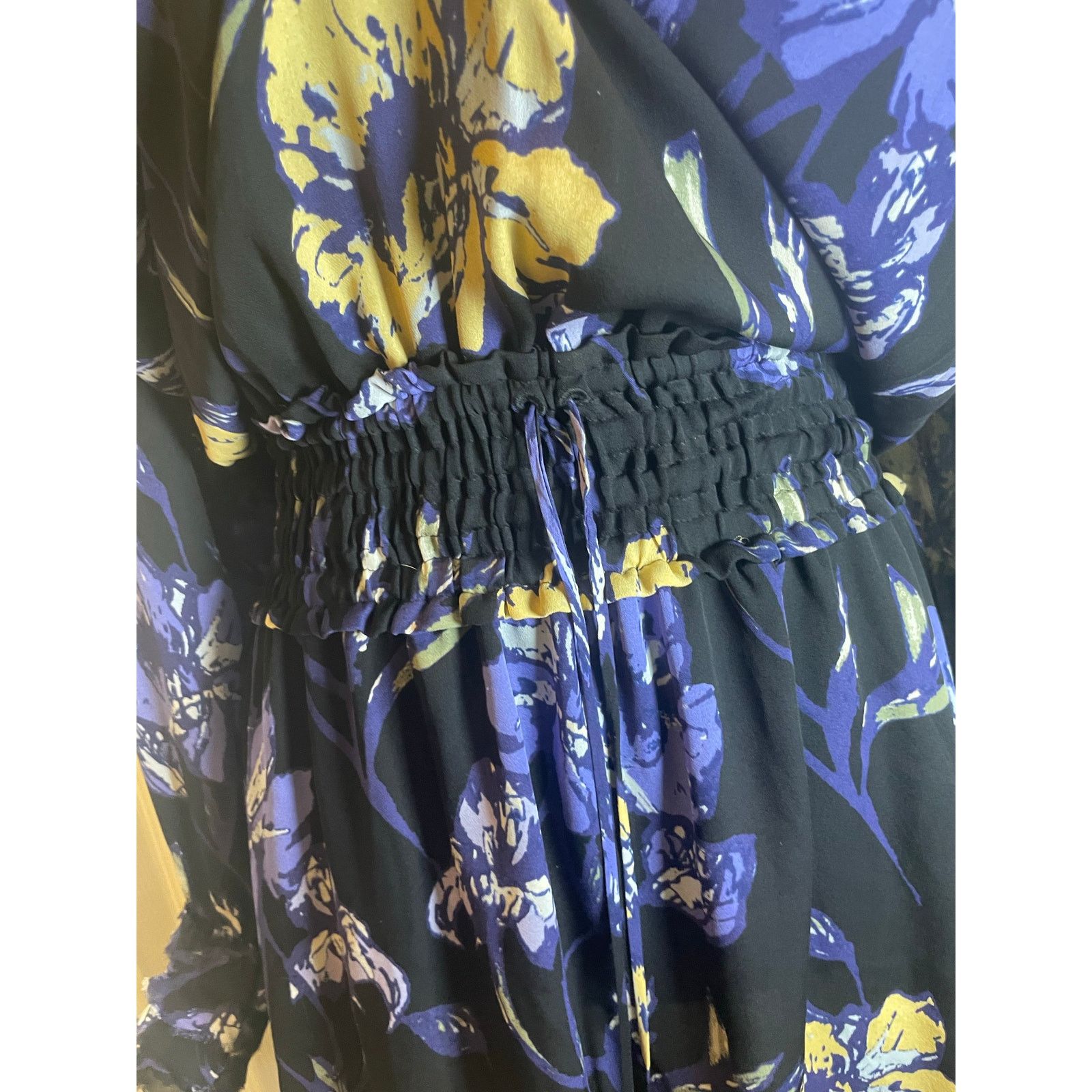 Ramy Brook RAMY BROOK MINI DRESS MILENE SILK FLORAL RUFFLE SMOCKE SZ S Size S / US 4 / IT 40 - 13 Thumbnail