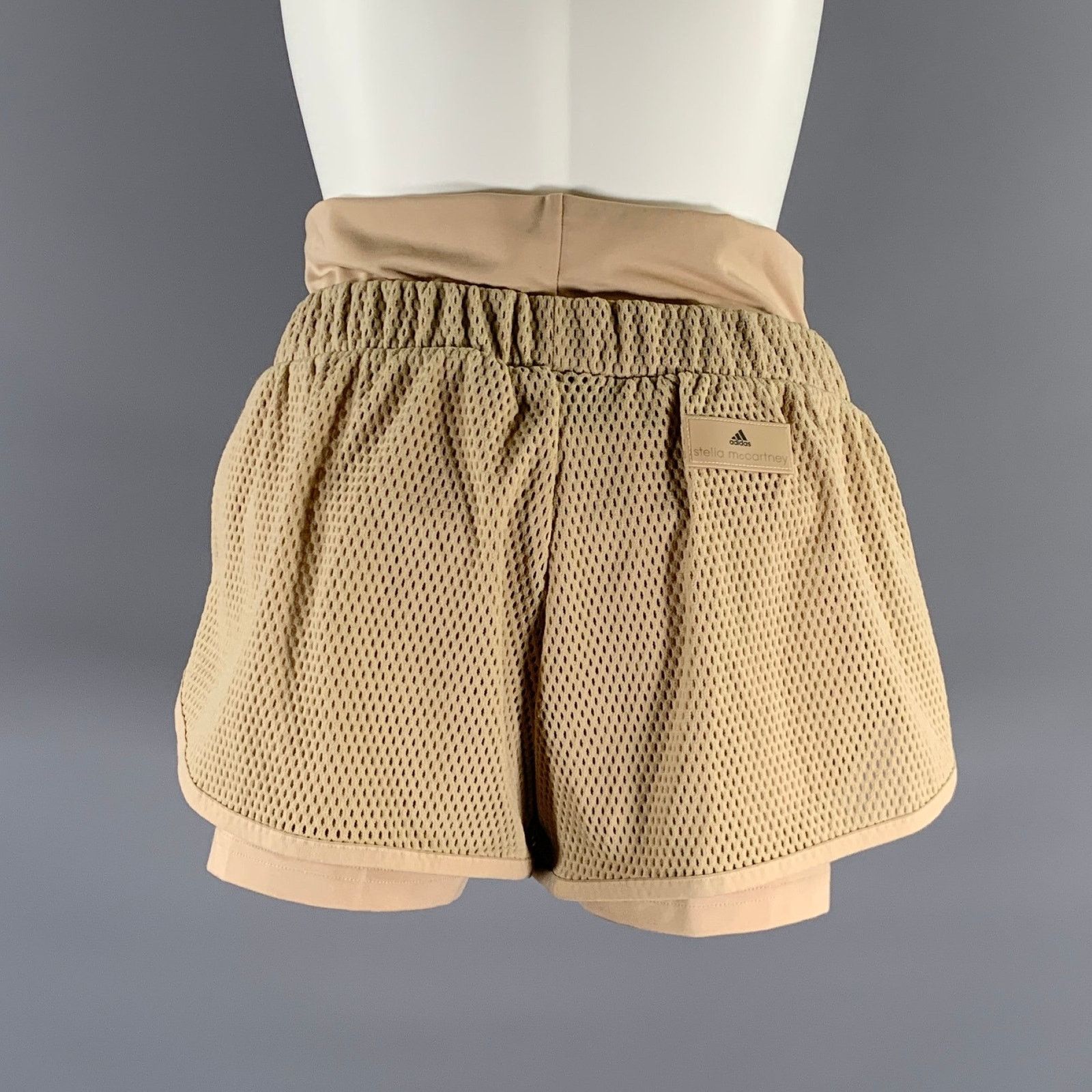 Stella McCartney STELLA McCARTNEY Size XS Tan Nylon Spandex Runner Shorts Size 25" / US 0 / IT 36 - 2 Thumbnail