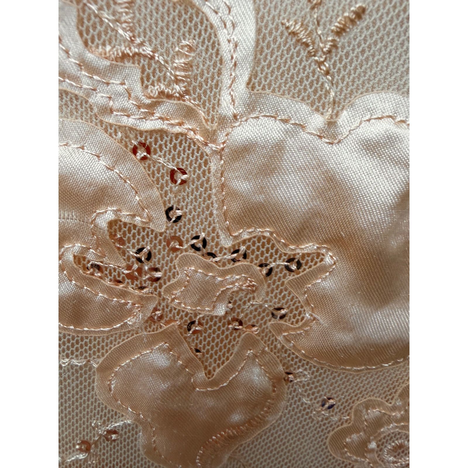 Other NWT Sue Wong Copper Lace Sheer Mesh Dress 3/4 Sleeve 14 Size XL / US 12-14 / IT 48-50 - 7 Thumbnail