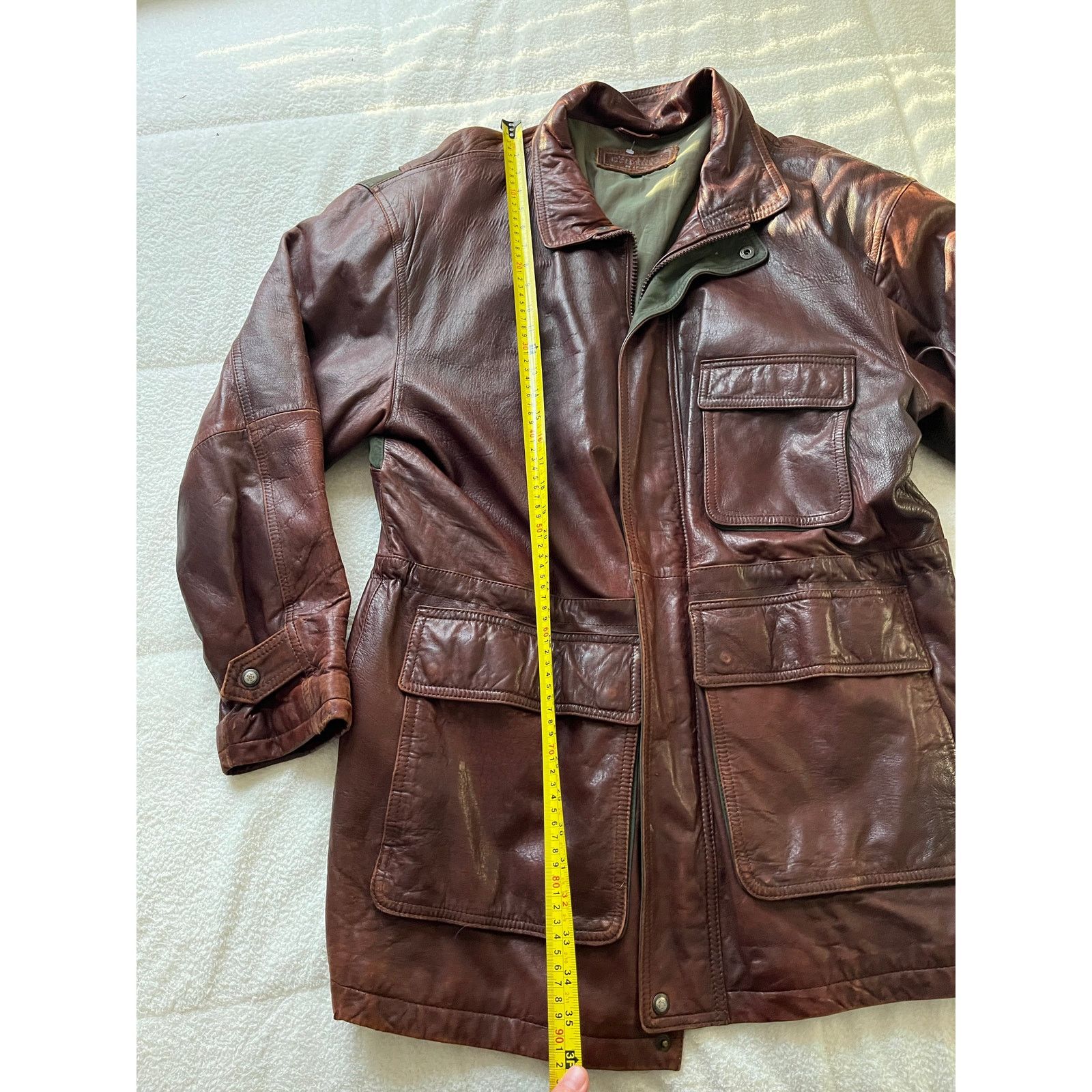 & Other Stories VTG Couture By J Park Leather Coat Mens 44 Brown Lined Full Size US S / EU 44-46 / 1 - 7 Thumbnail
