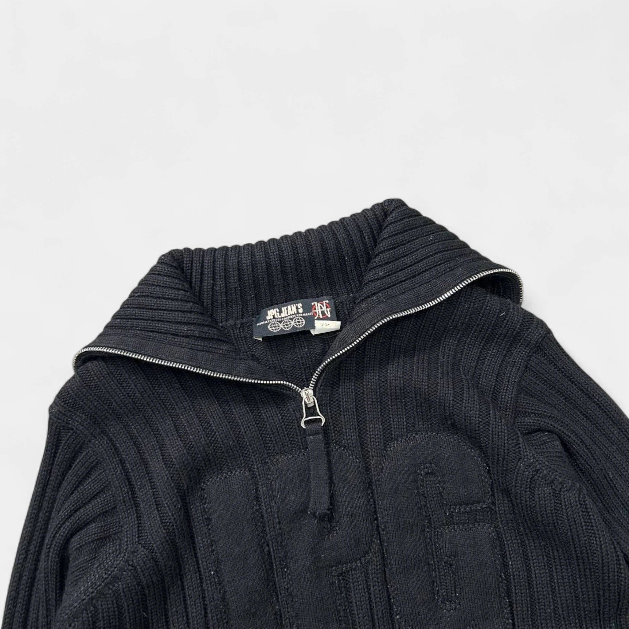 Jean Paul Gaultier Jean Paul Gaultier 2000s Linear Knit Skull Appliqué Turtlene Size US S / EU 44-46 / 1 - 3 Thumbnail