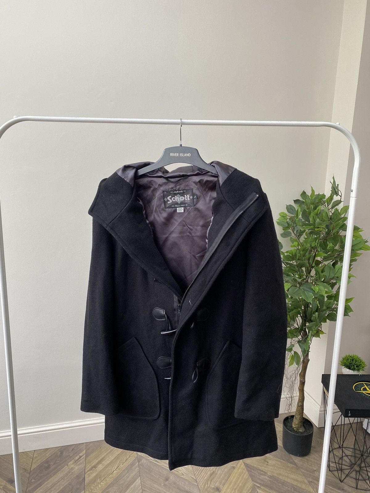 Schott × Vintage Vintage Schott NYC Wool Coat Black Size US L / EU 52-54 / 3 - 8 Thumbnail