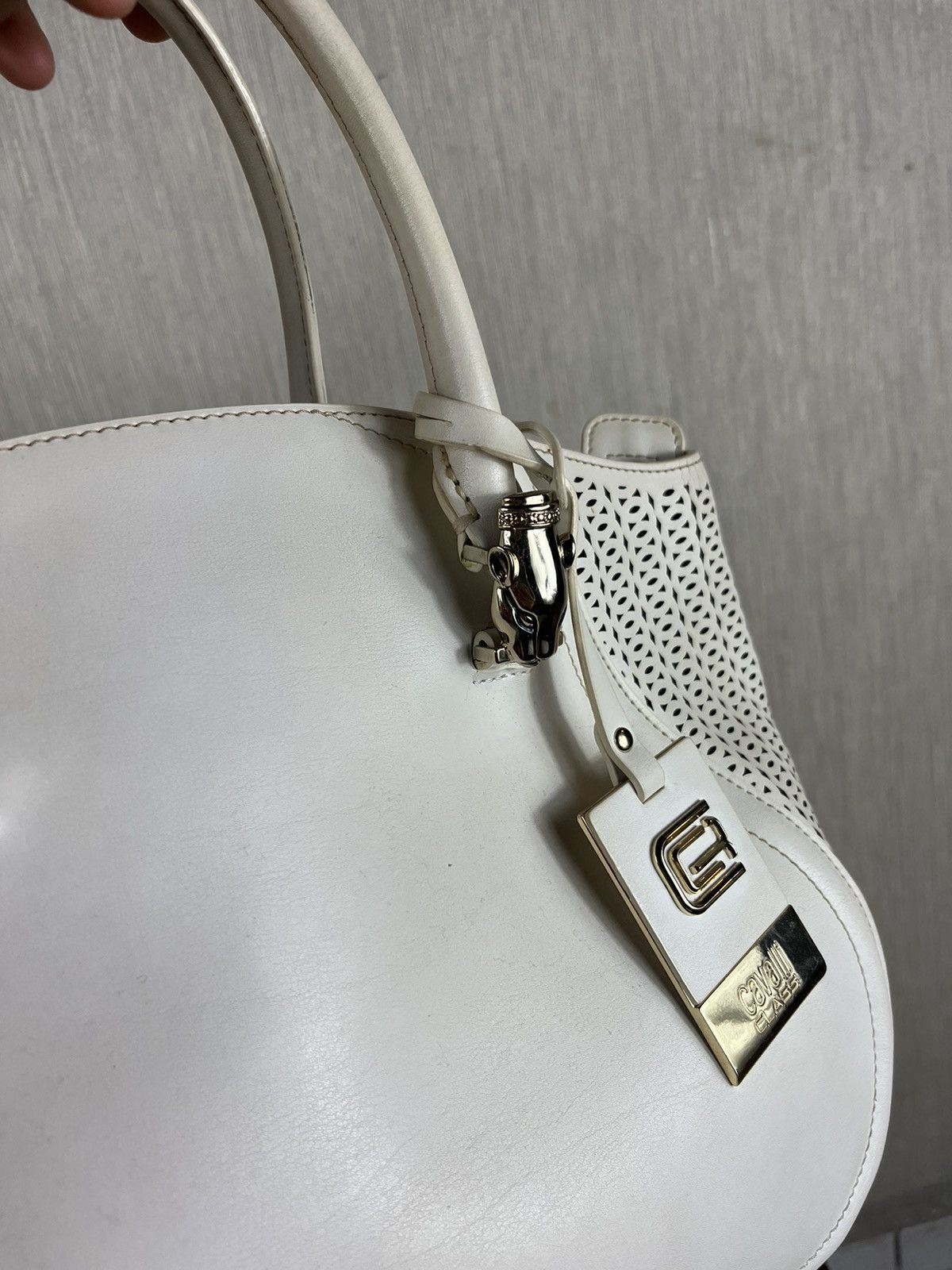 Cavalli Class × Roberto Cavalli Roberto Cavalli Class jaguar y2k leather mesh crossbody bag Size ONE SIZE - 6 Thumbnail
