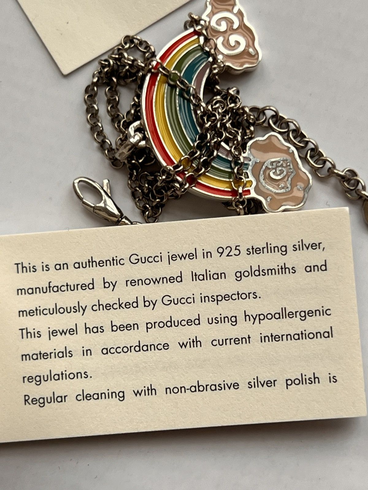 Gucci Gucci Ghost Rainbow Pendant Necklace skull jewelry silver Size ONE SIZE - 20 Thumbnail
